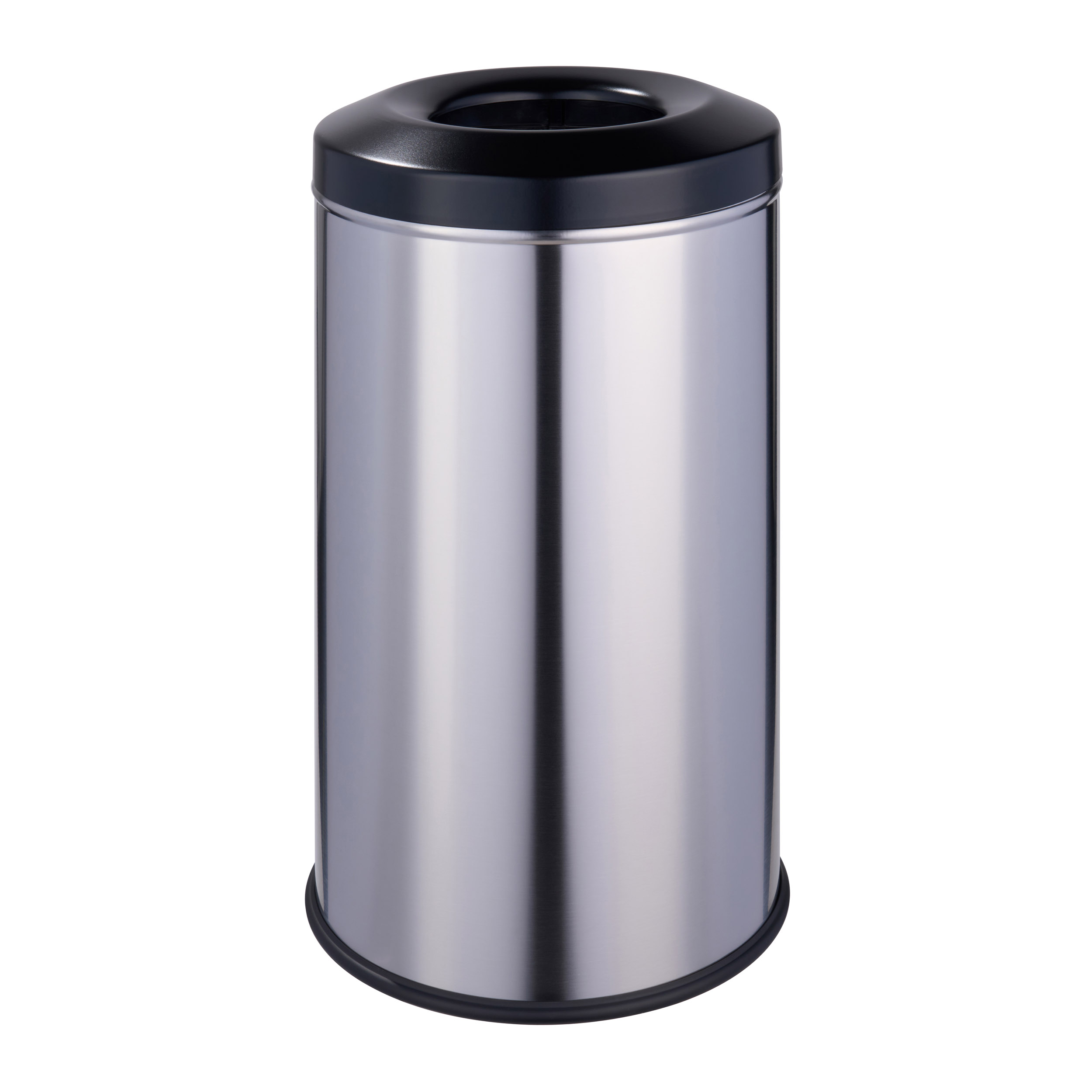 Mülleimer selbstlöschend 20 L Edelstahl | silber | matt