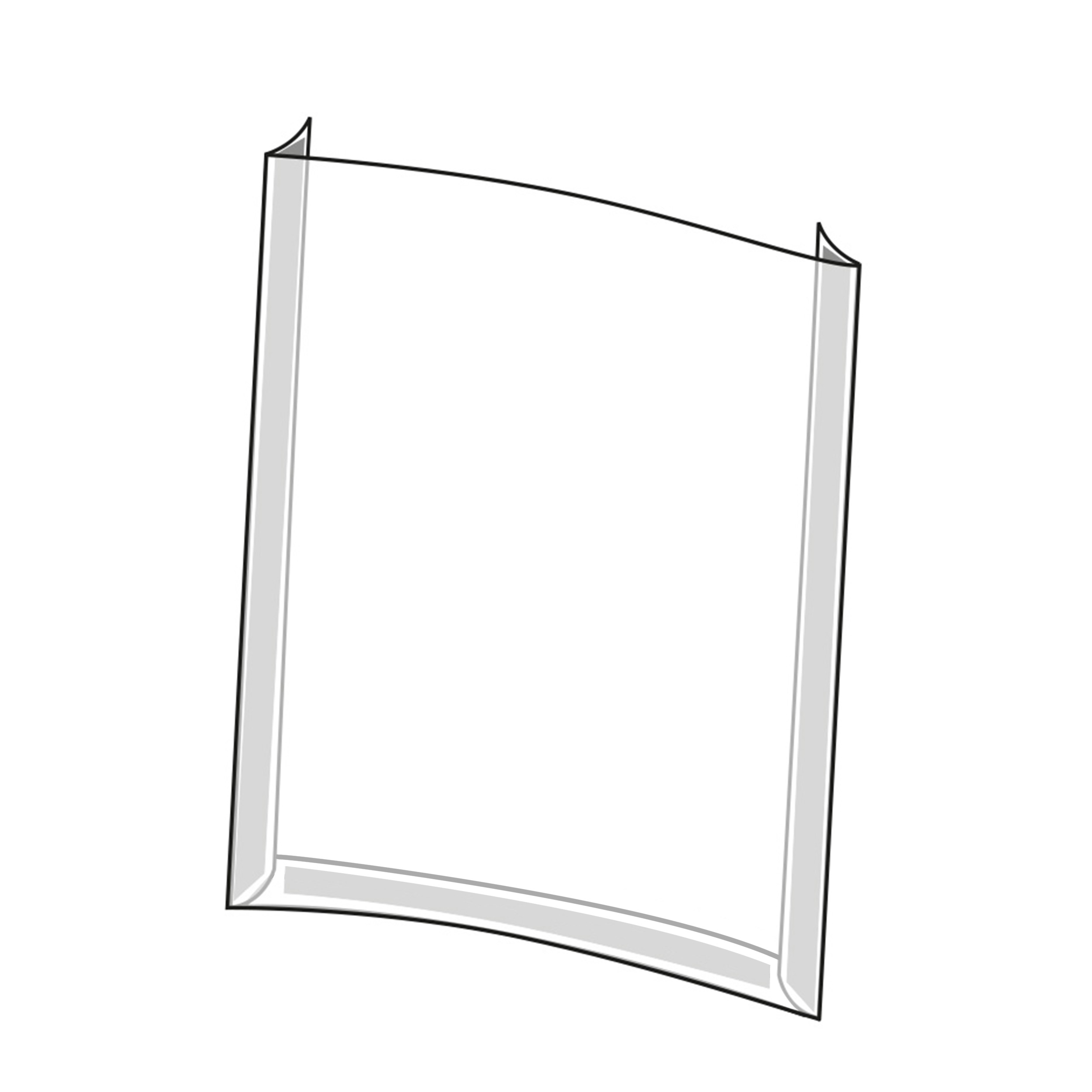 10 Plakathüllen, 500 μm Hart-PVC, magnetisch, DIN A4 Hochformat, matt-transparent, vorne geschlossen