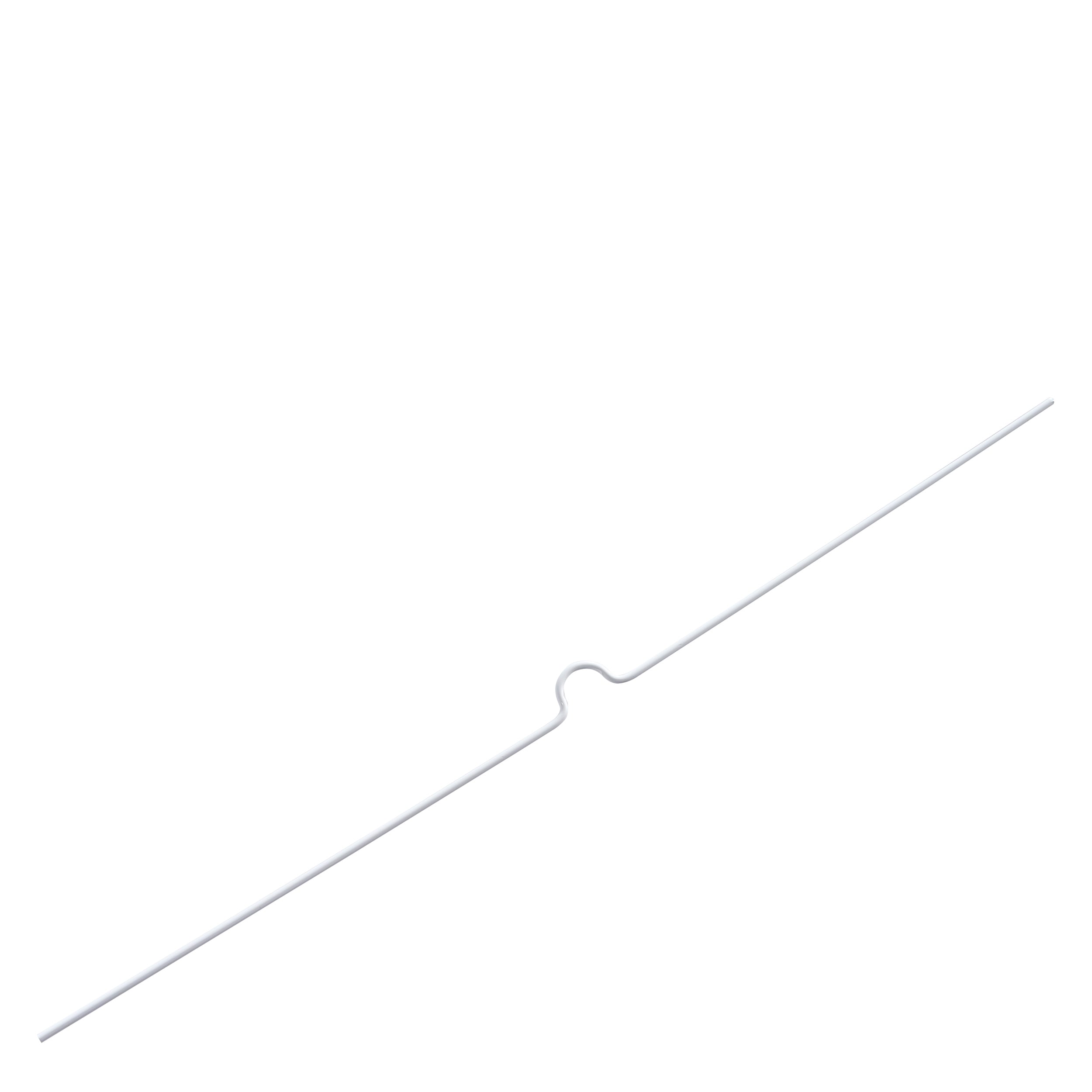 100 Vorgebogener Kalenderaufhänger 300 mm | weiß, Kunststoff|Stahl