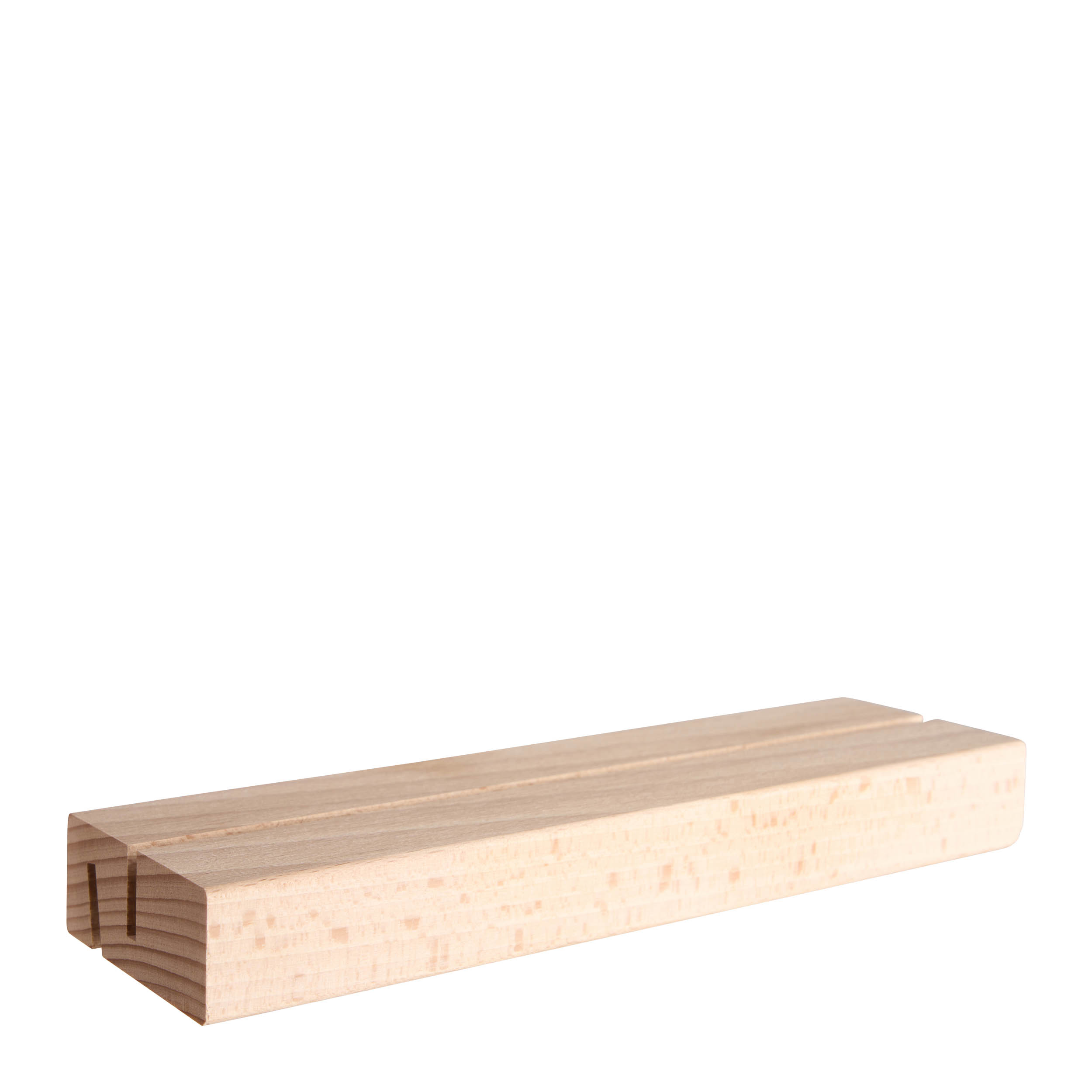 Kartenhalter aus Holz, Sockel für variables Stecksystem MODUL 210 mm | Buchenholz | gerader und schräger Einsteckschlitz