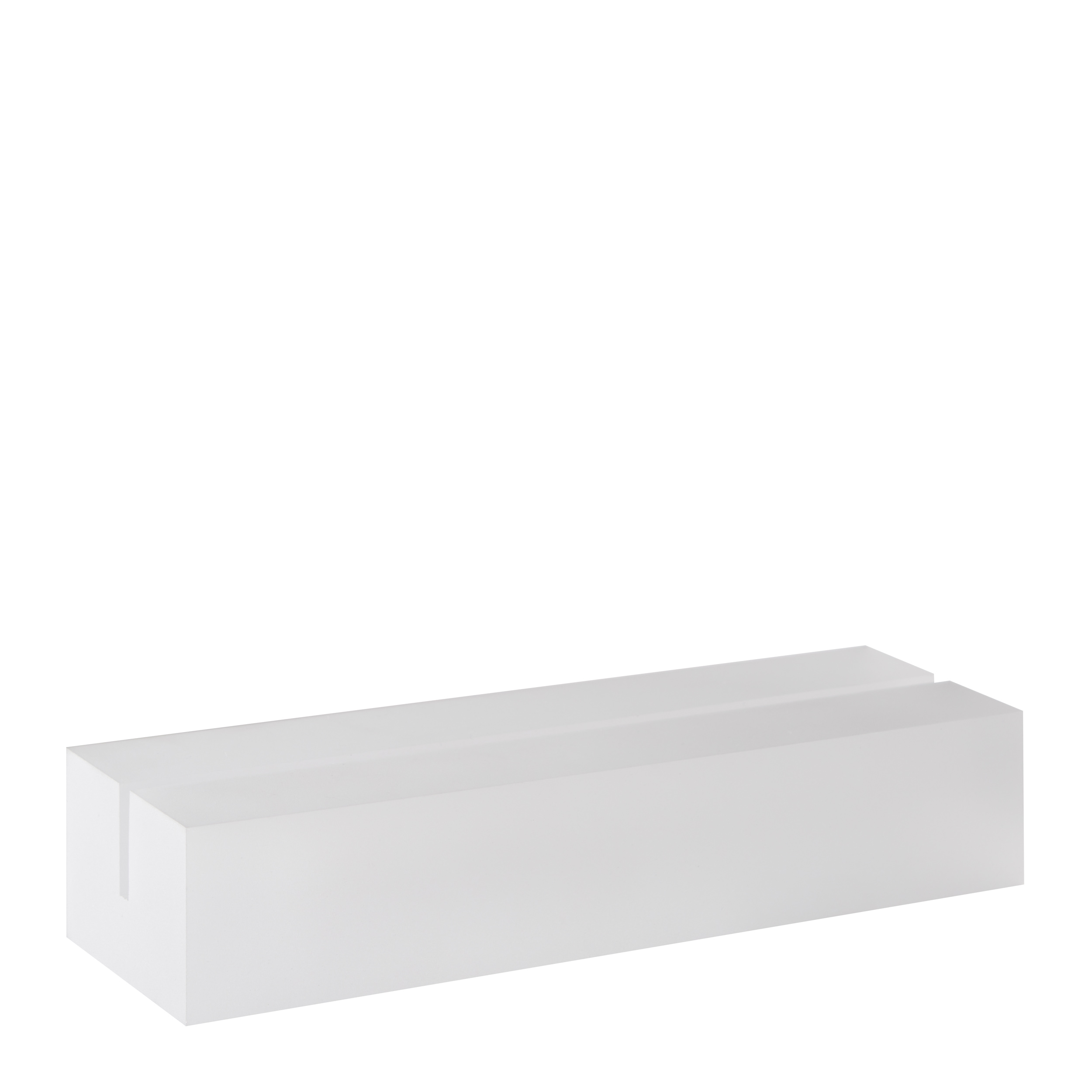 Kartenhalter aus Acryl, Sockel für variables Stecksystem MODUL 148 mm | transparent | matt, Acryl (PMMA)