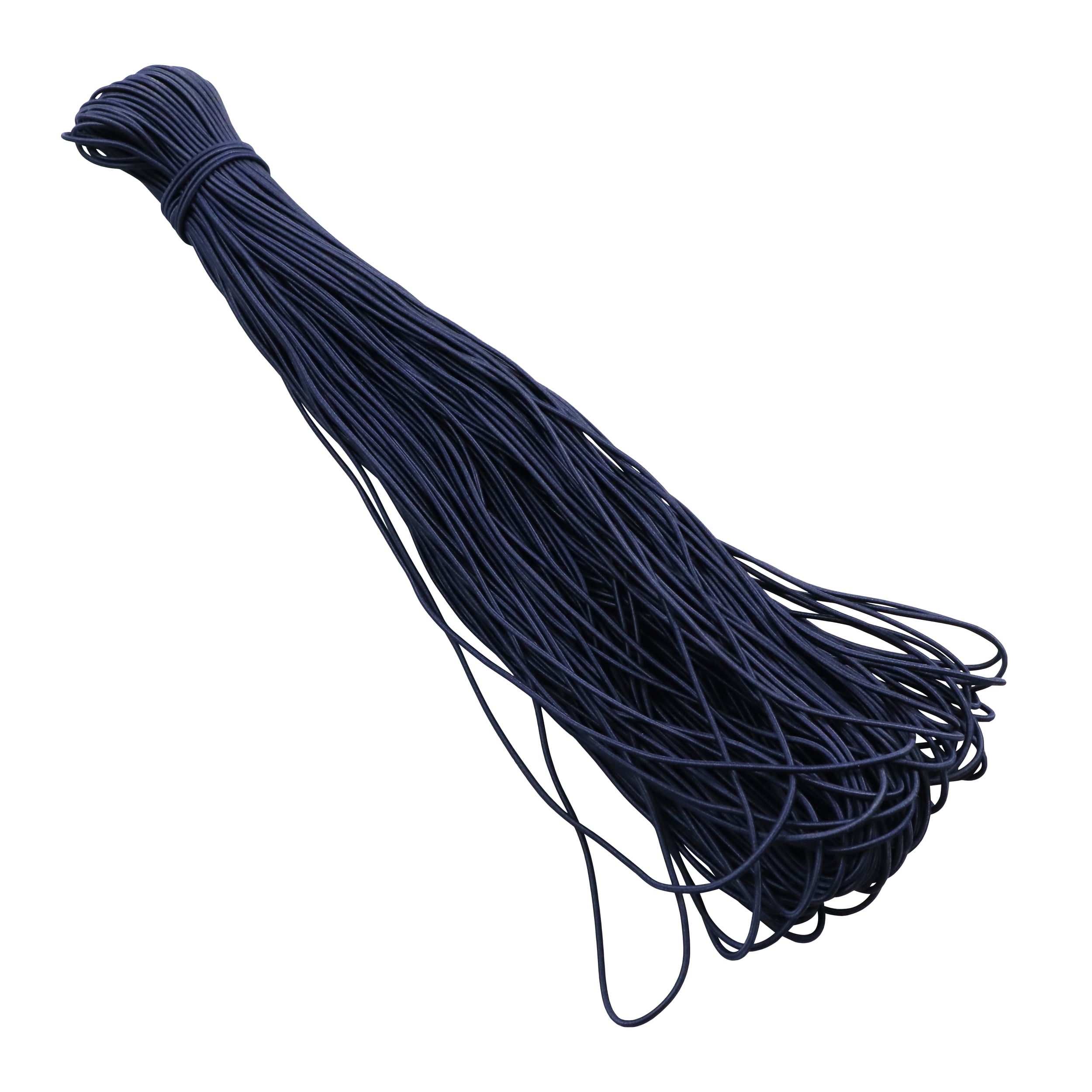 100 m Gummikordel, 2,5 mm, dunkelblau, Gummischnur, Hutgummi, Rundgummi, elastische Kordel, Latex|Polyester