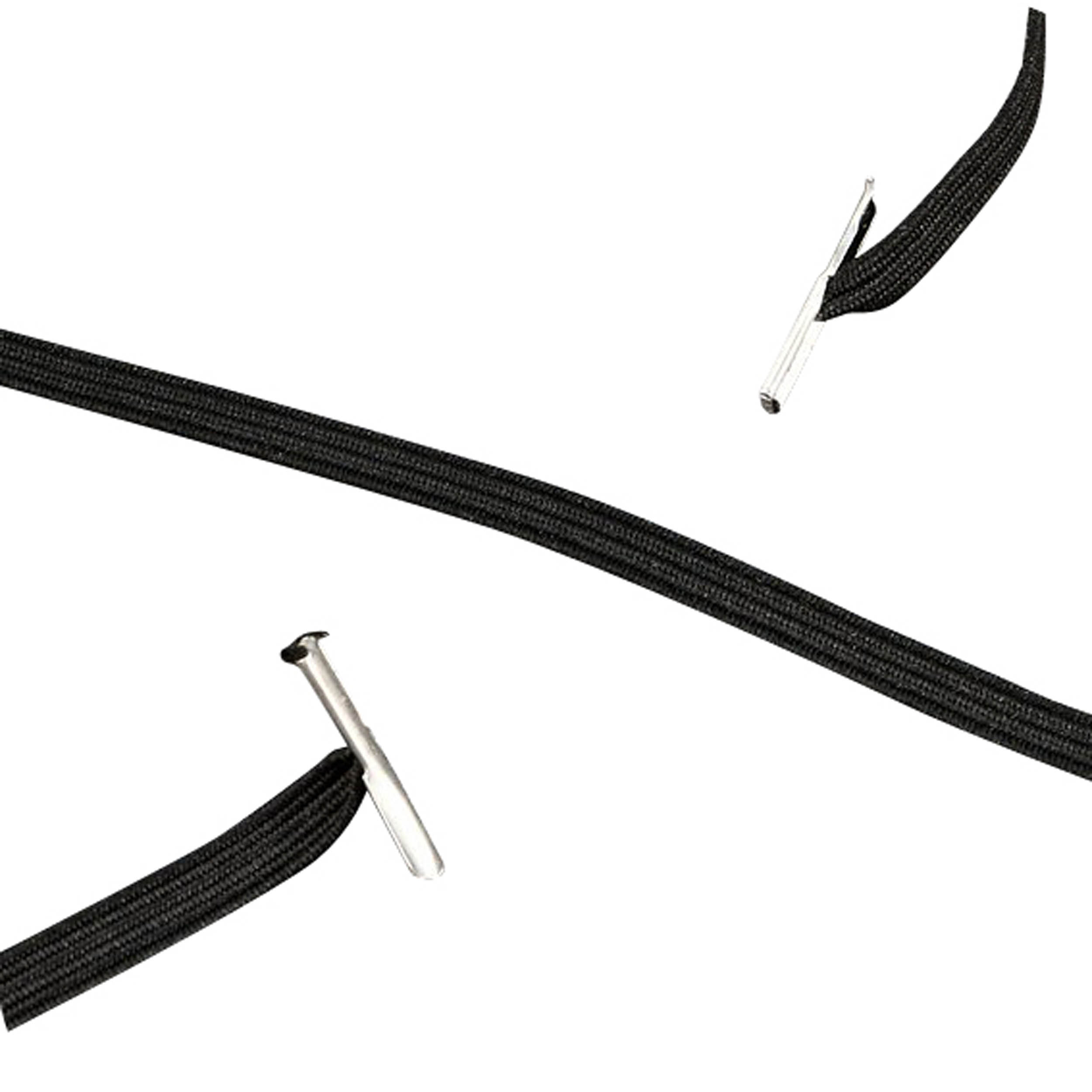 100 Flachgummi mit 2 Splinten schwarz | 310 mm, Kunststoff|Kautschuk