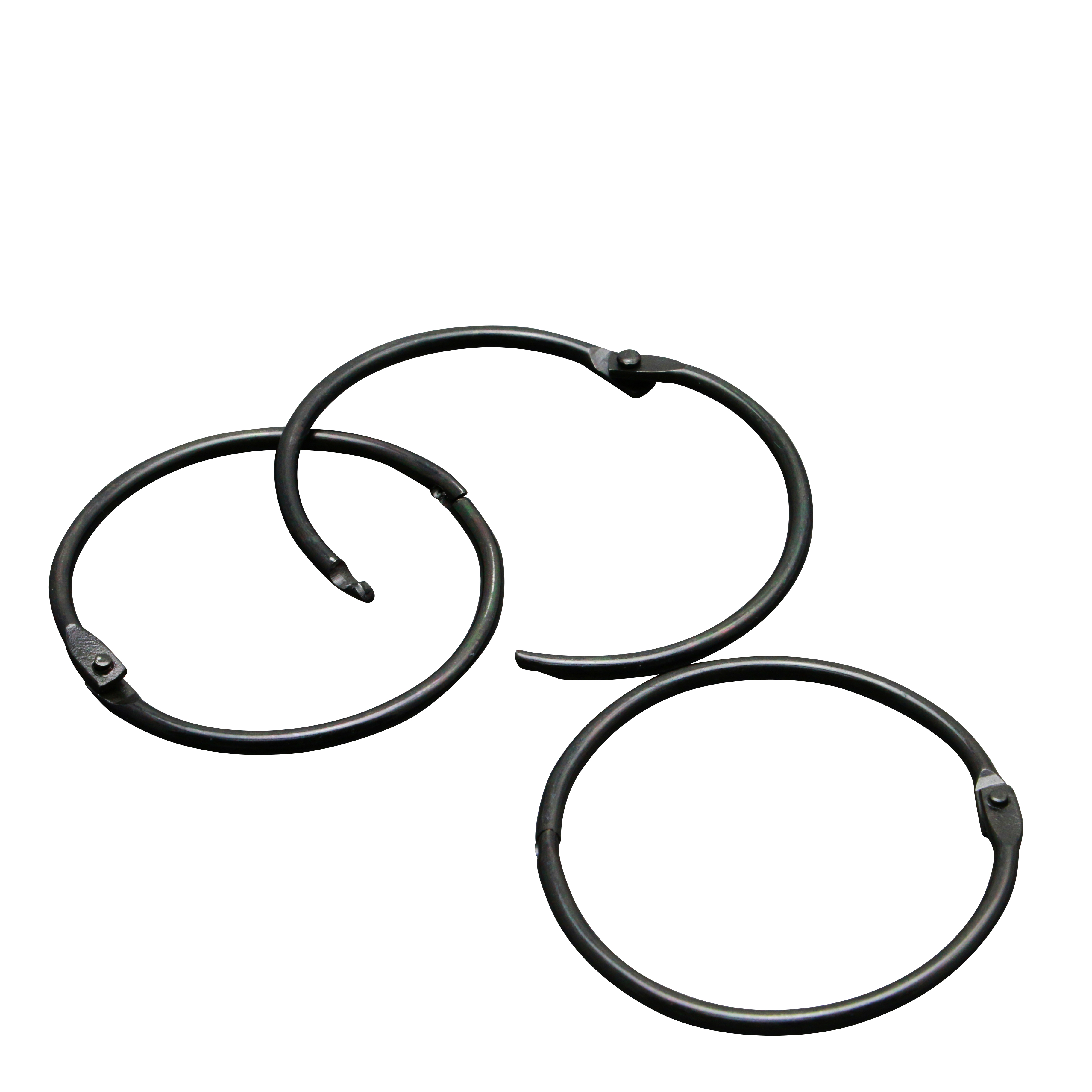 100 Heftringe Metall 50 mm | schwarz