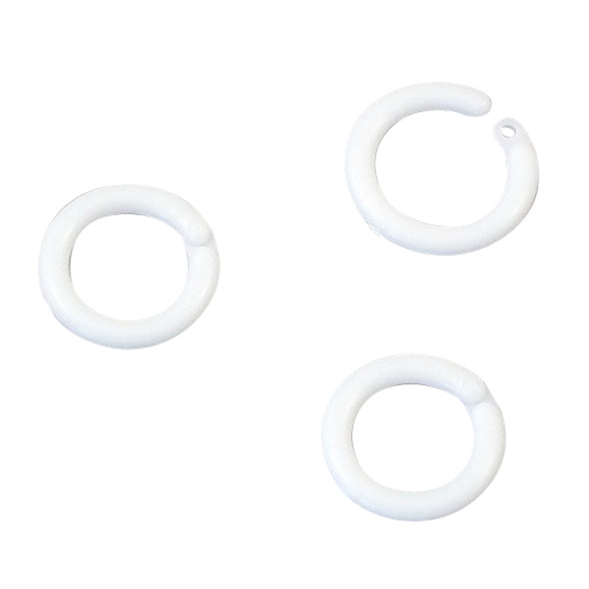100 Heftringe 14 mm, Kunststoff weiß