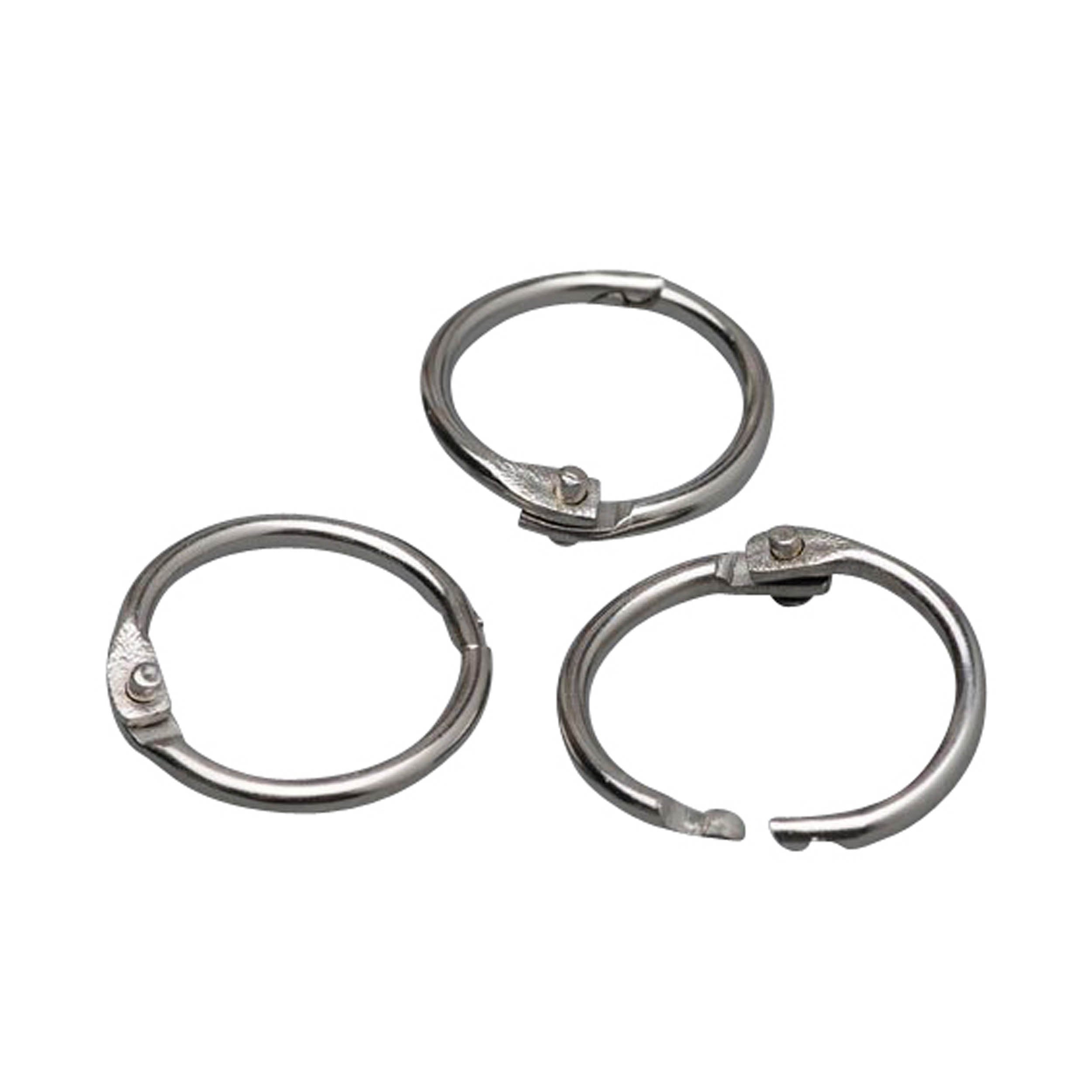 100 Heftringe Metall 19 mm | silber