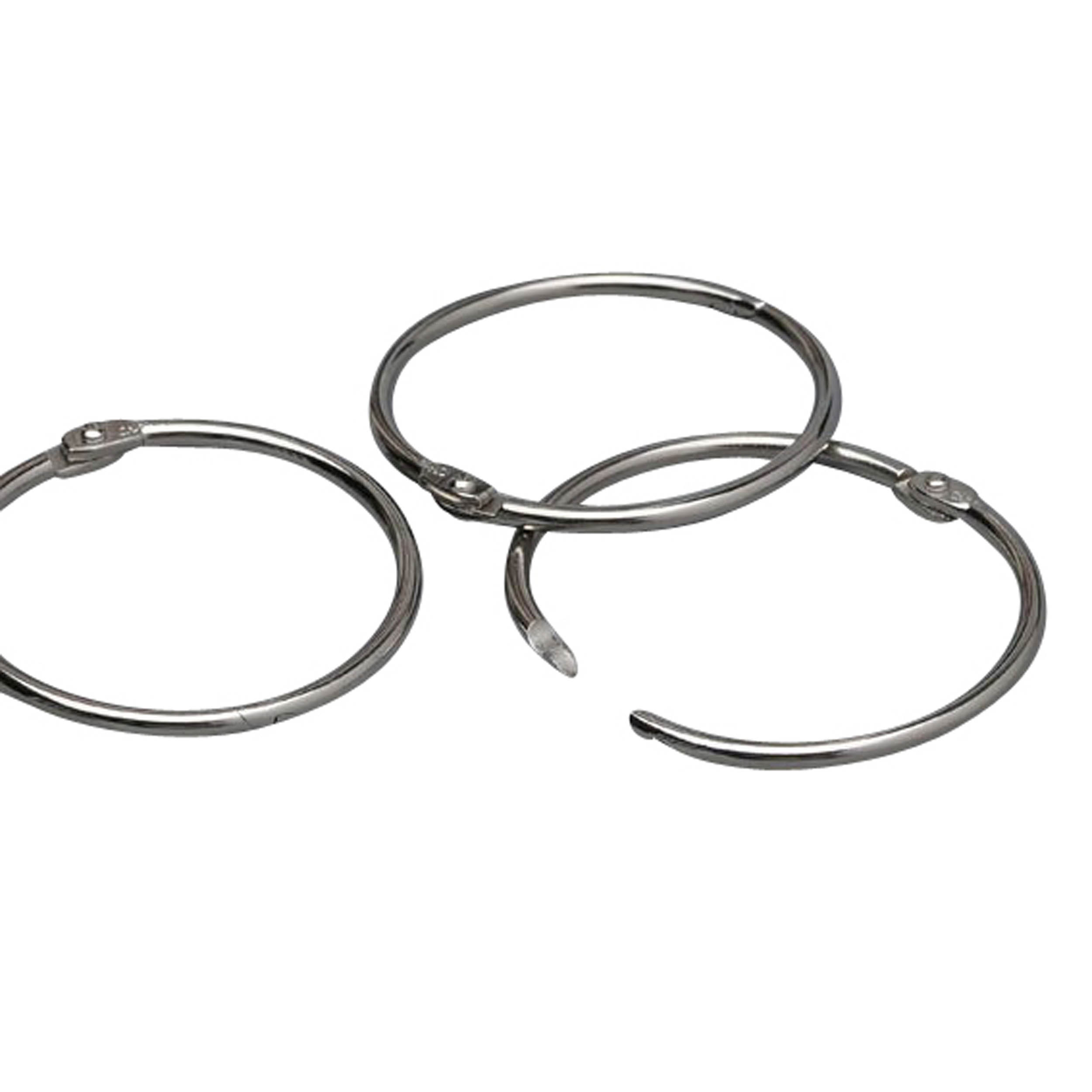 100 Heftringe Metall 50 mm | silber