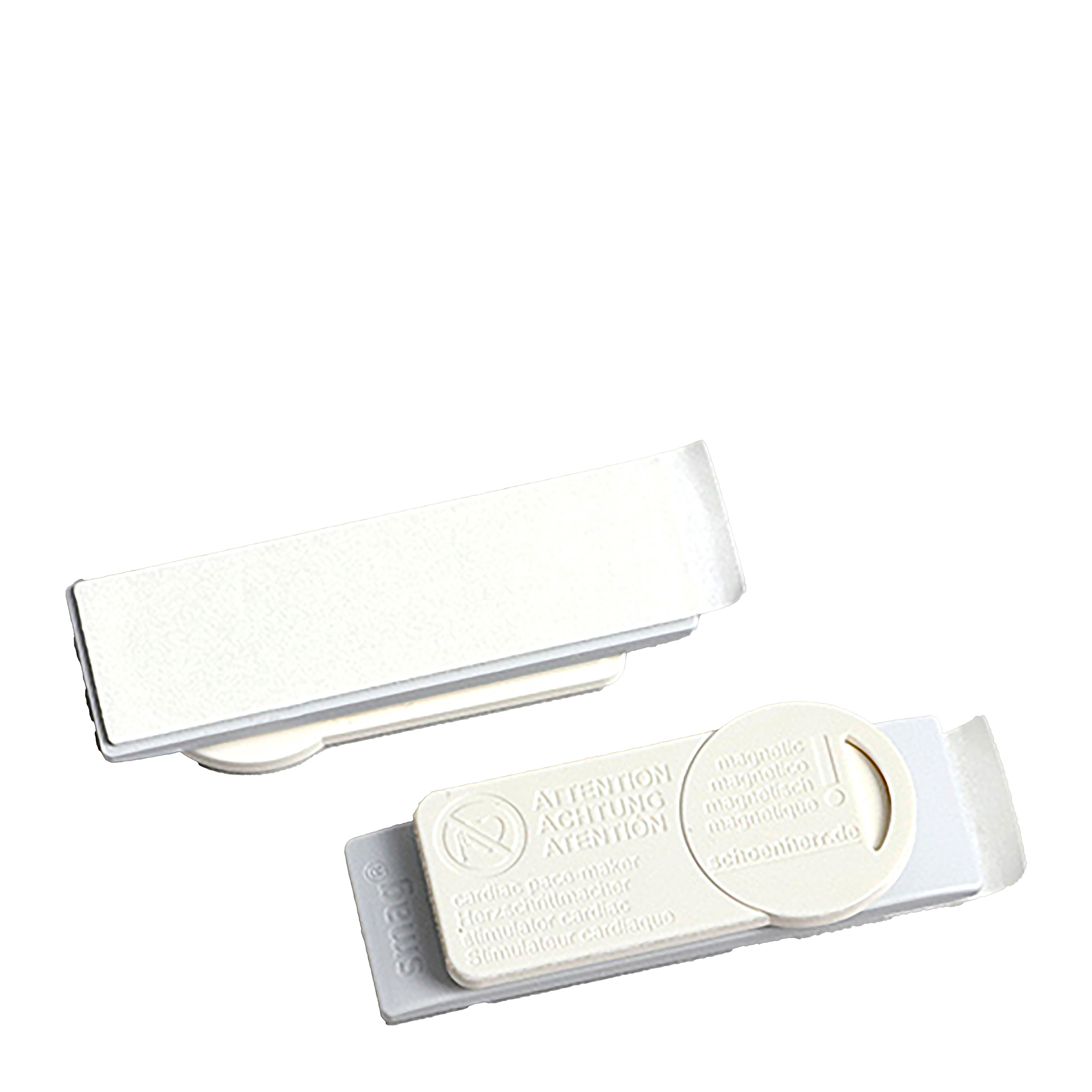 10 smag Magnet für Namensschilder, selbstklebend standard, Metall|Kunststoff, grau