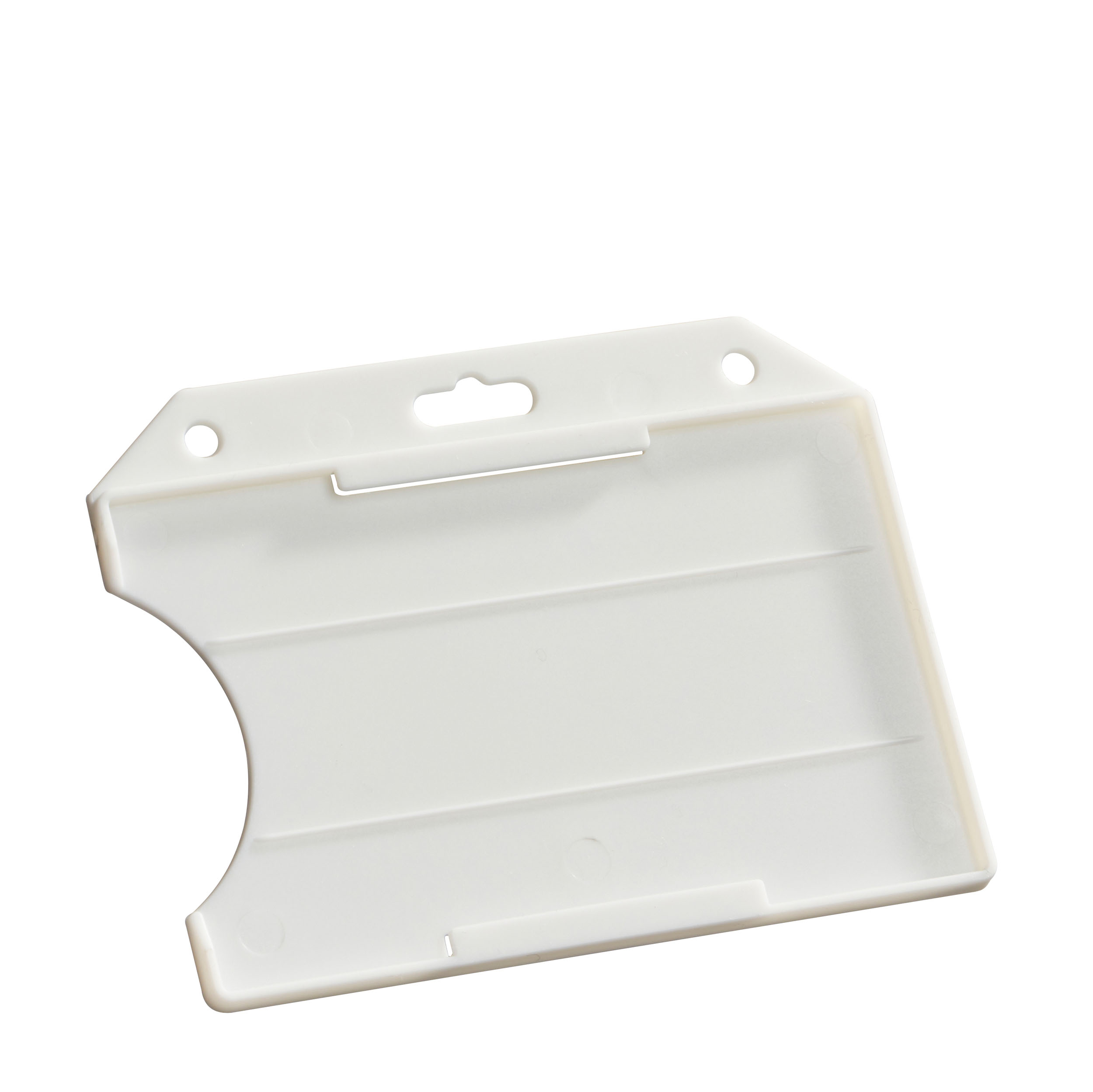 50 Ausweishüllen Hartplastik, offen weiß