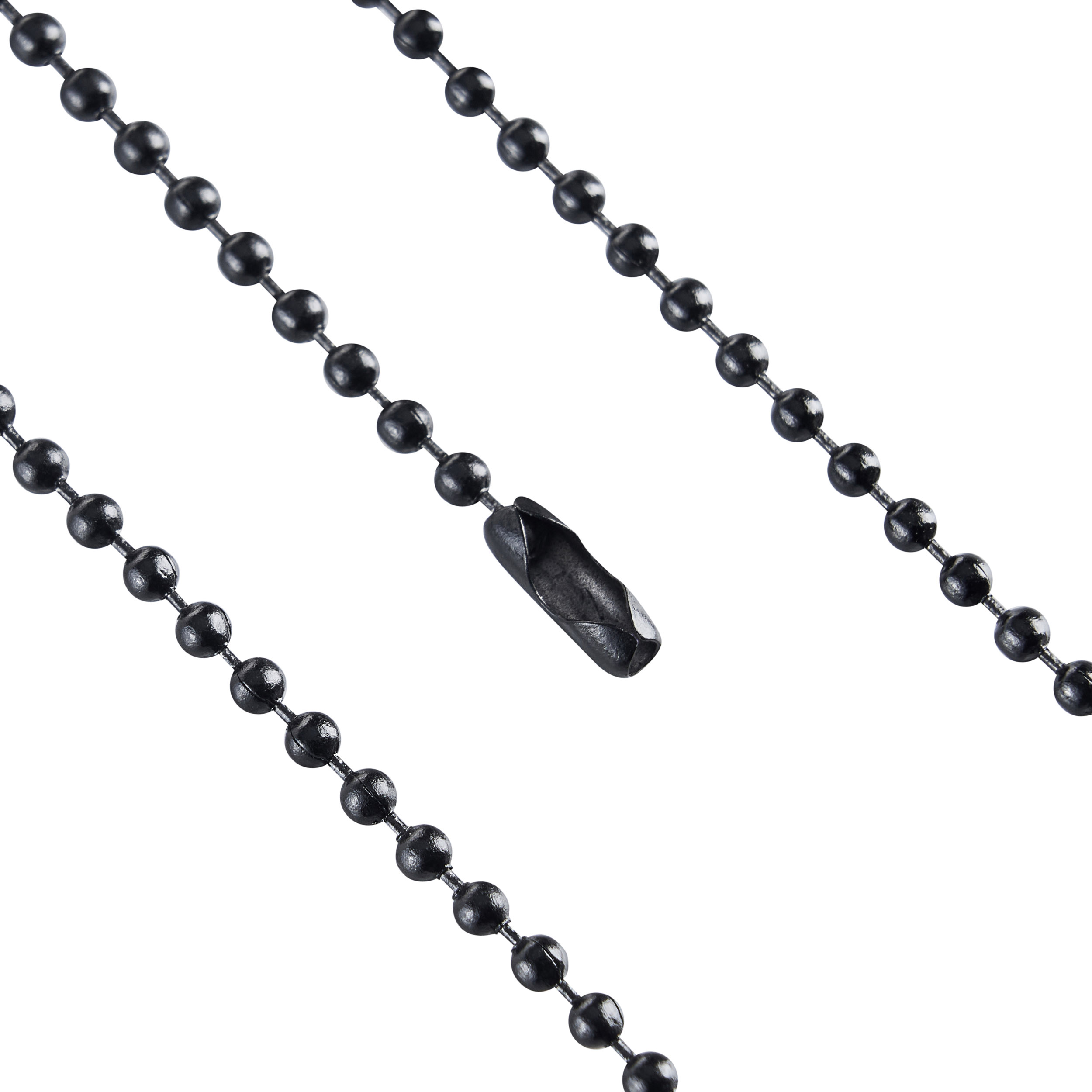 100 Kugelketten mit Verschluss 200 mm | 2.4 mm | schwarz |, Metall