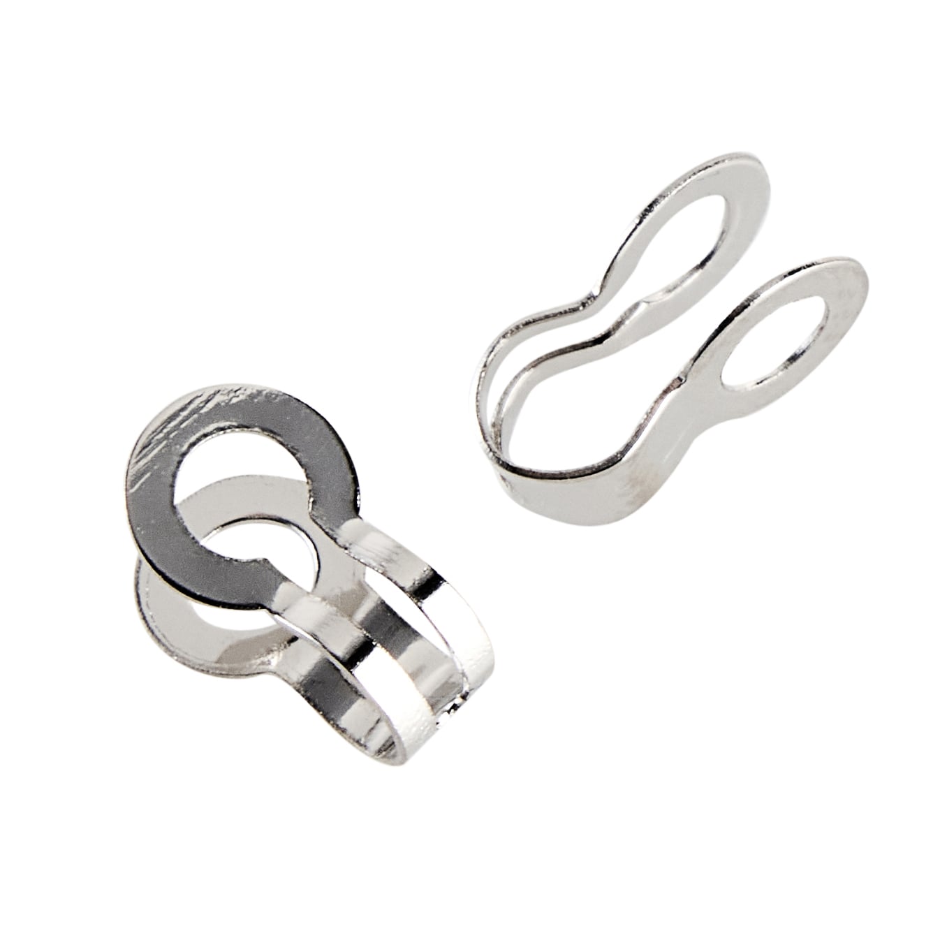 100 Einhängeösen für Kugelketten 2.4 mm, Metall, silber