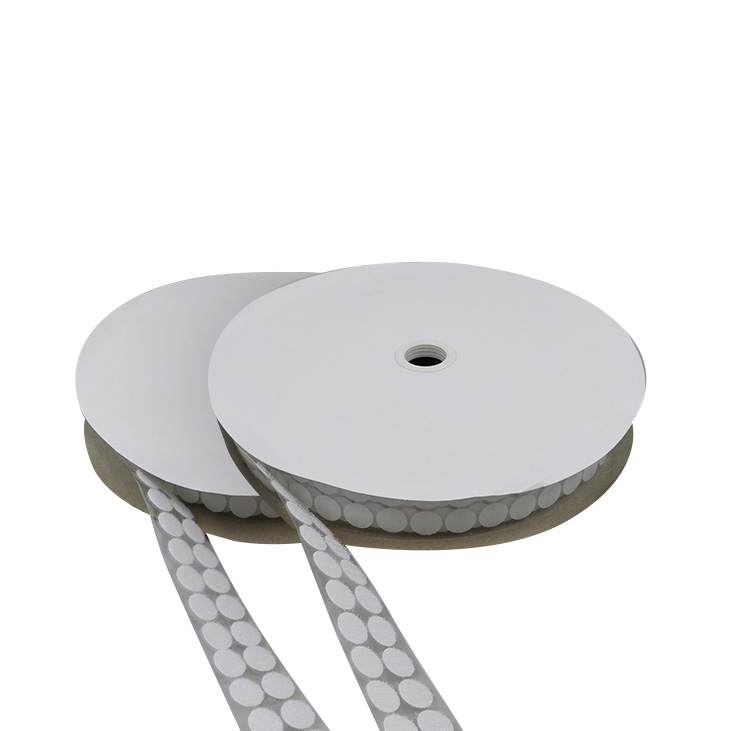 1 Set - Klettpunkte auf Rolle, Set - Haken & Flausch | 16 mm | weiß, Nylon|Polyester