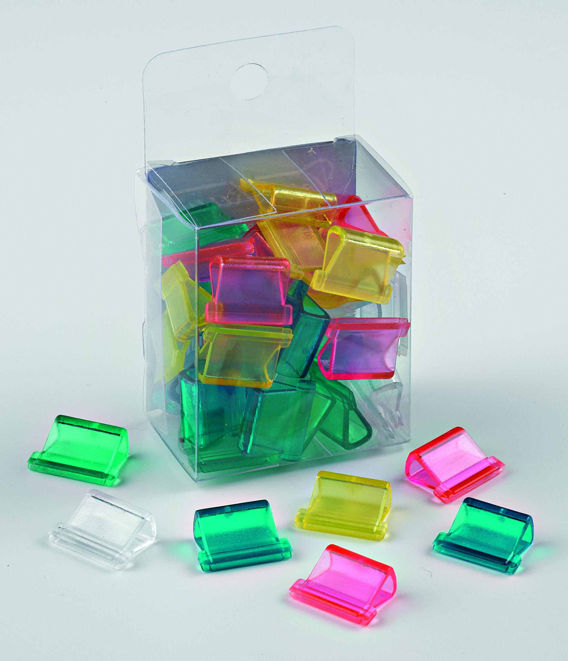 Klammern für Alizée Hefter, für bis zu 20 Blatt, Pack mit 40 Stück, grün|weiß|rot|gelb