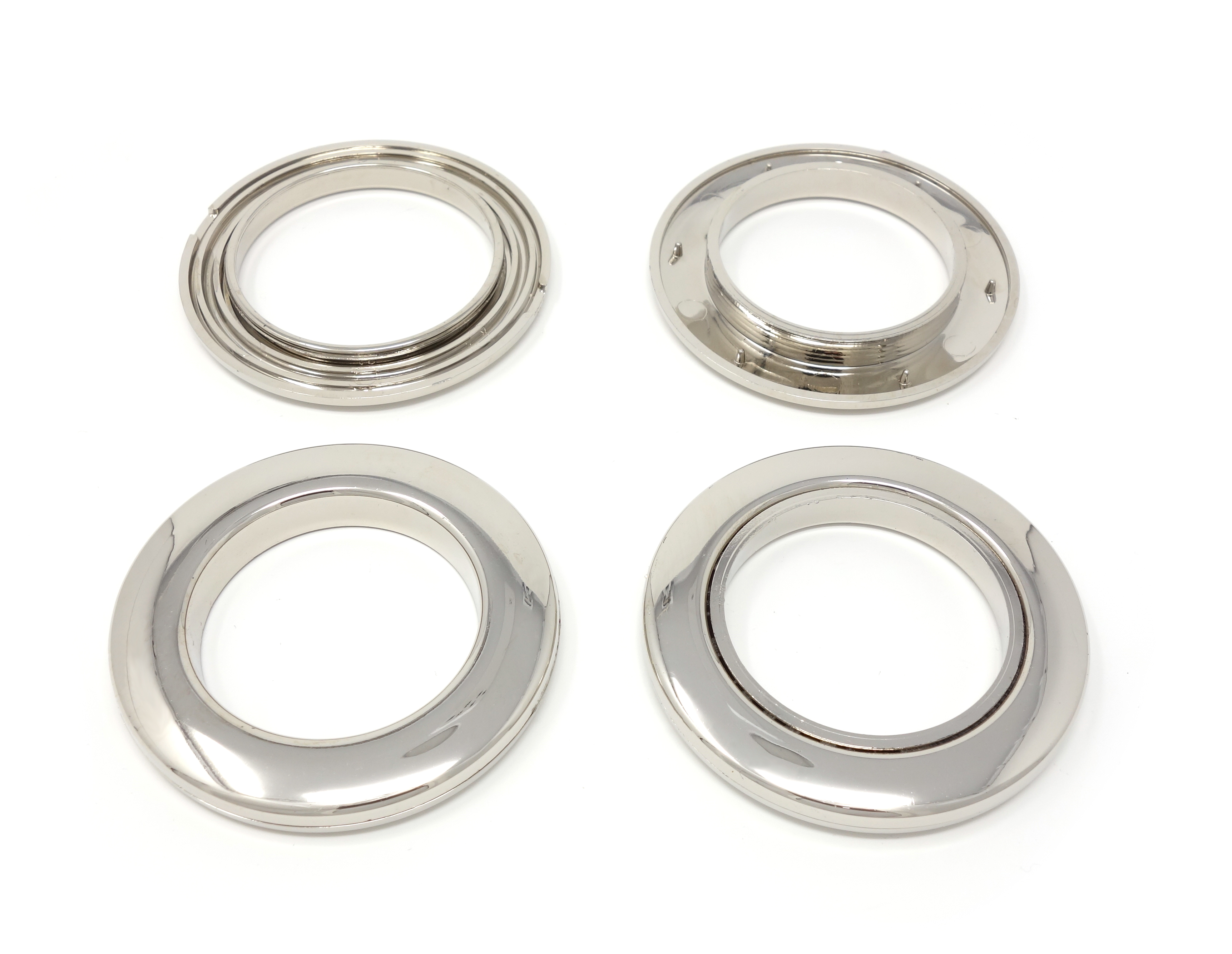 12 Ösen für Gardinen aus Kunststoff Größe #12 ( 39,5 mm) | chrom, PC