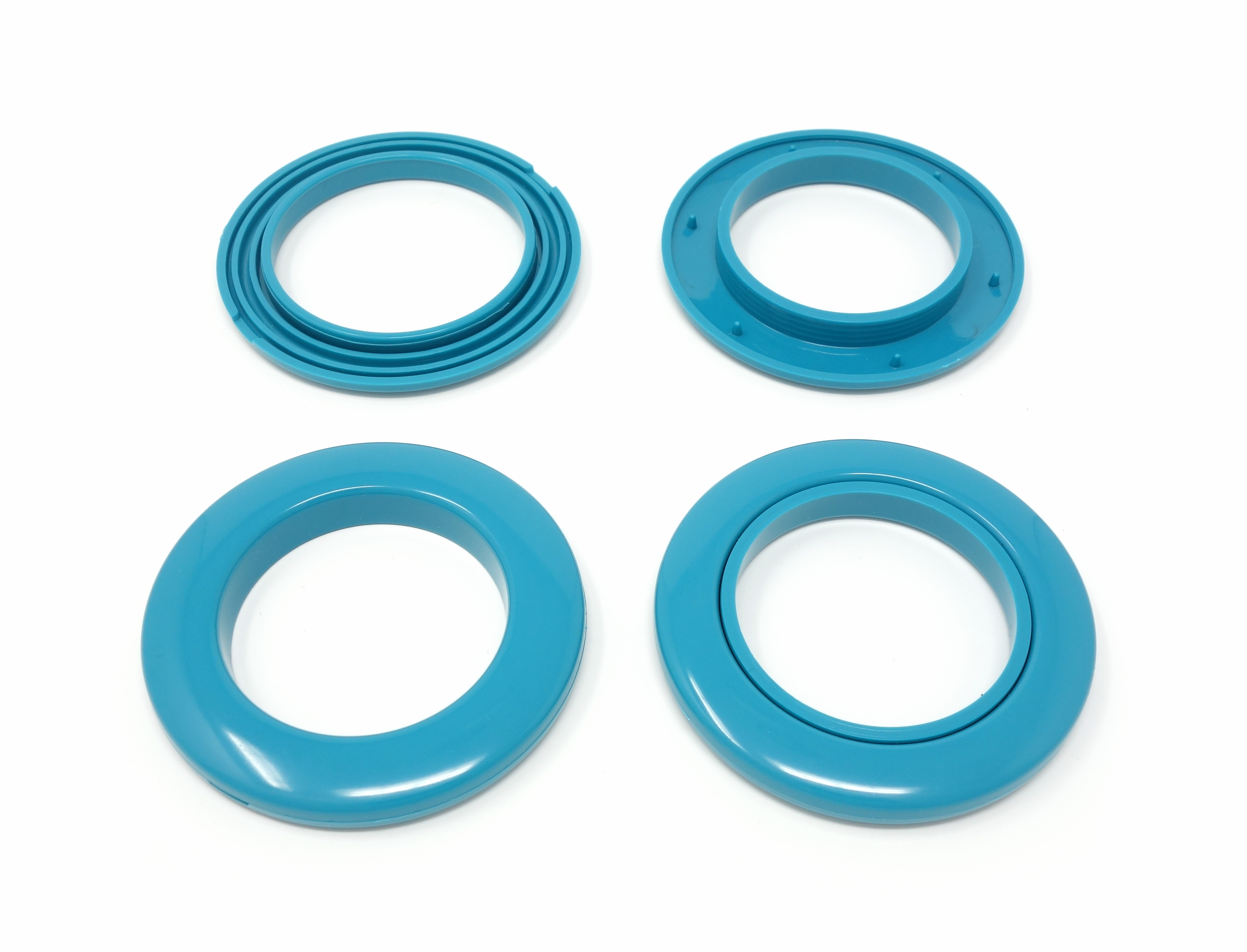 12 Ösen für Gardinen aus Kunststoff Größe #15 ( 48 mm) | türkis, PC