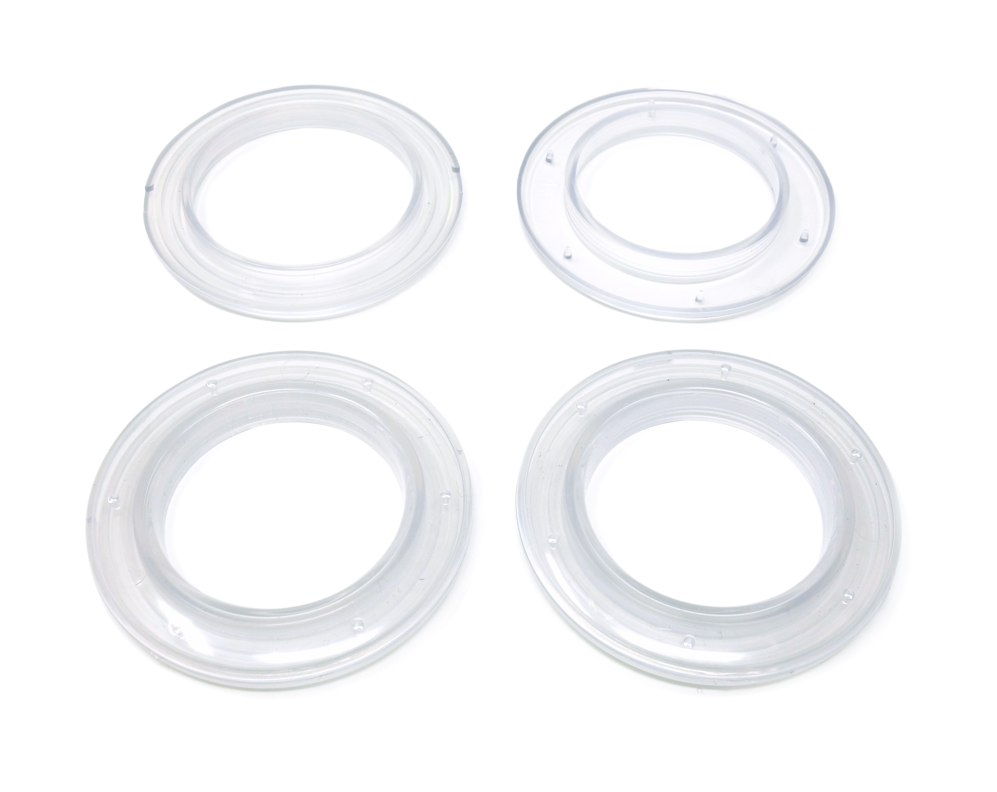 12 Ösen für Gardinen aus Kunststoff Größe #6 ( 20 mm) | transparent, PC