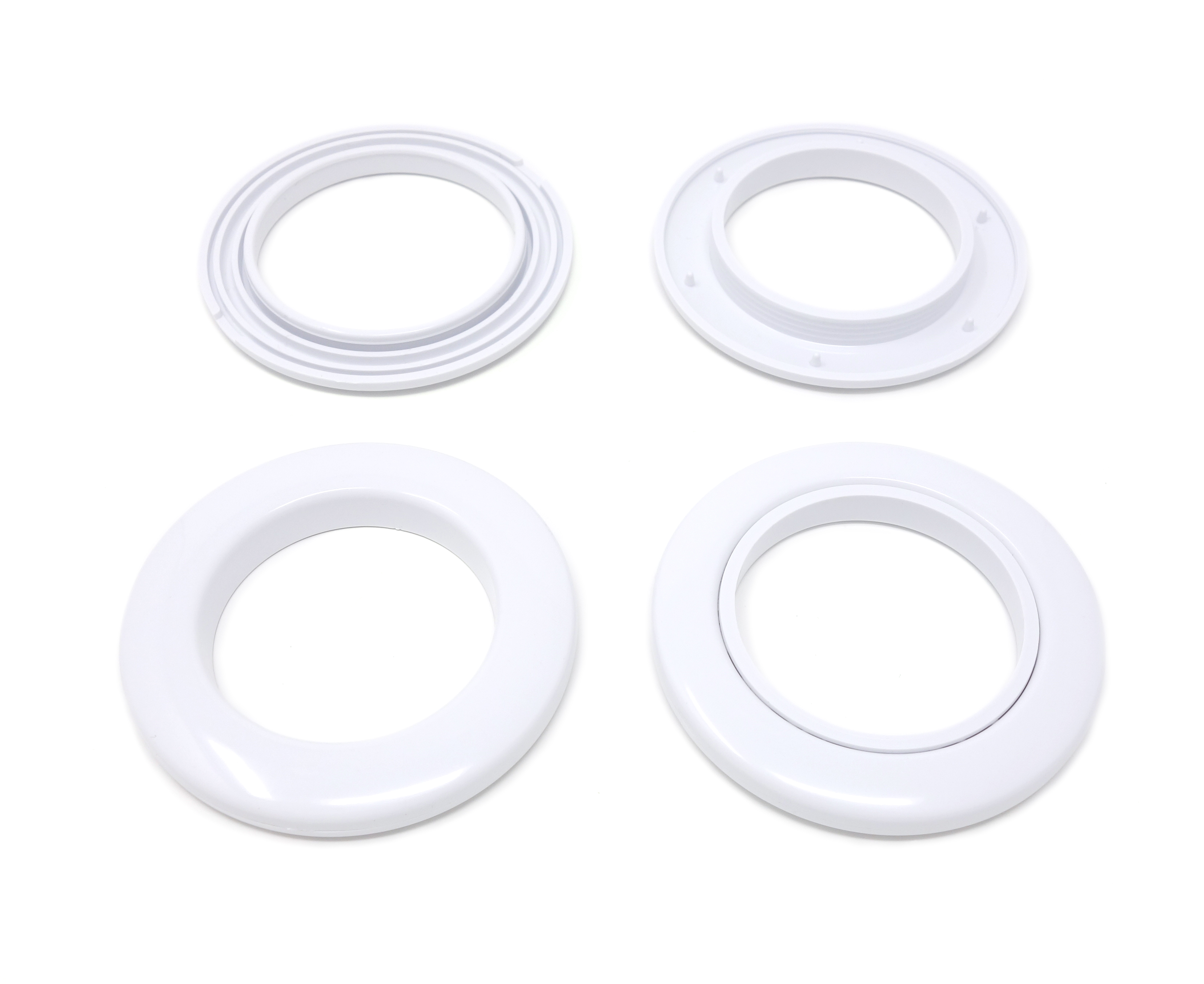 12 Ösen für Gardinen aus Kunststoff Größe #6 ( 20 mm) | weiß, PC