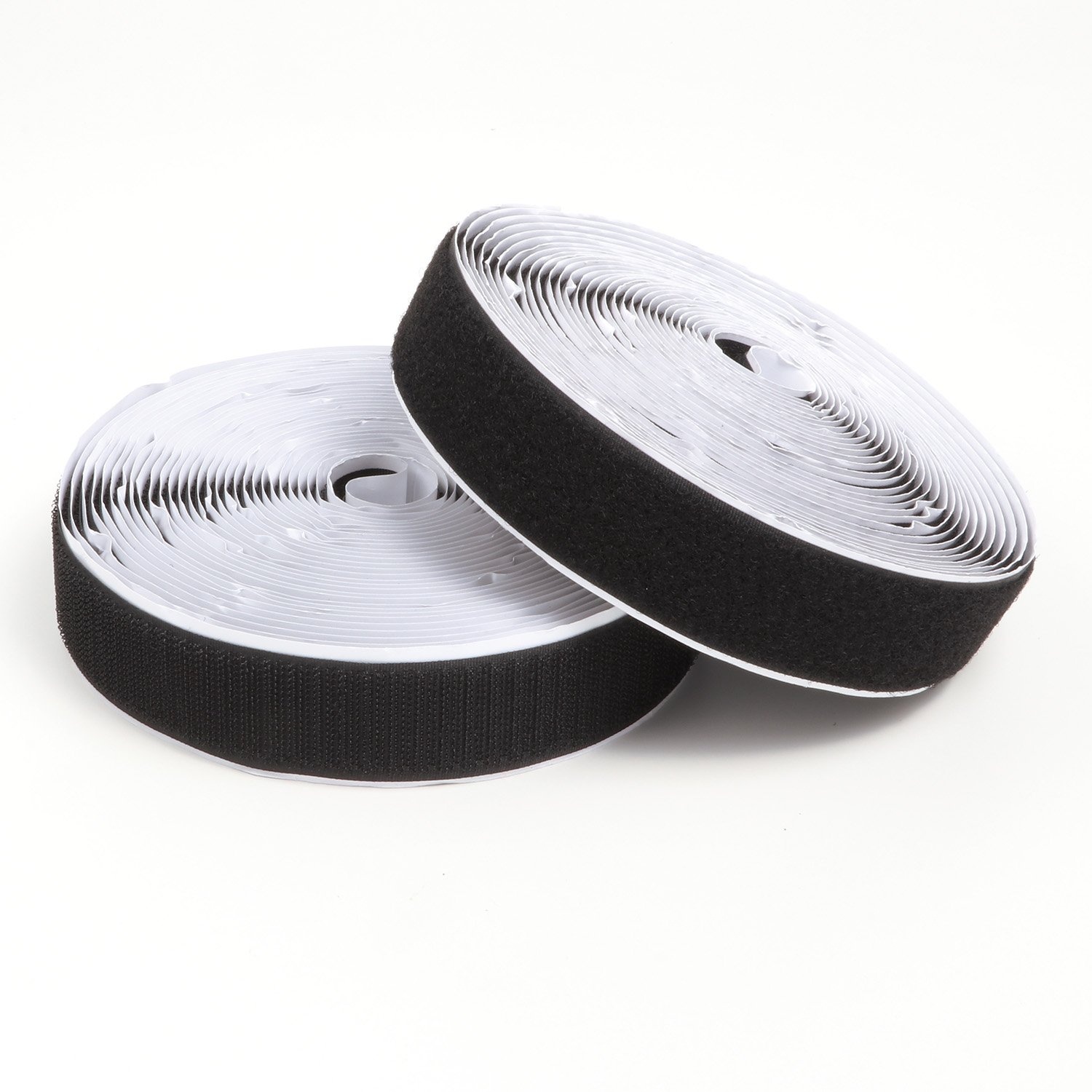3 m Hakenband + 3 m FlauschbandSelbstklebendes Klettband, Klettverschluss Pack mit Haken- und Flauschband 30 mm | schwarz | 3 m, Nylon|Polyester