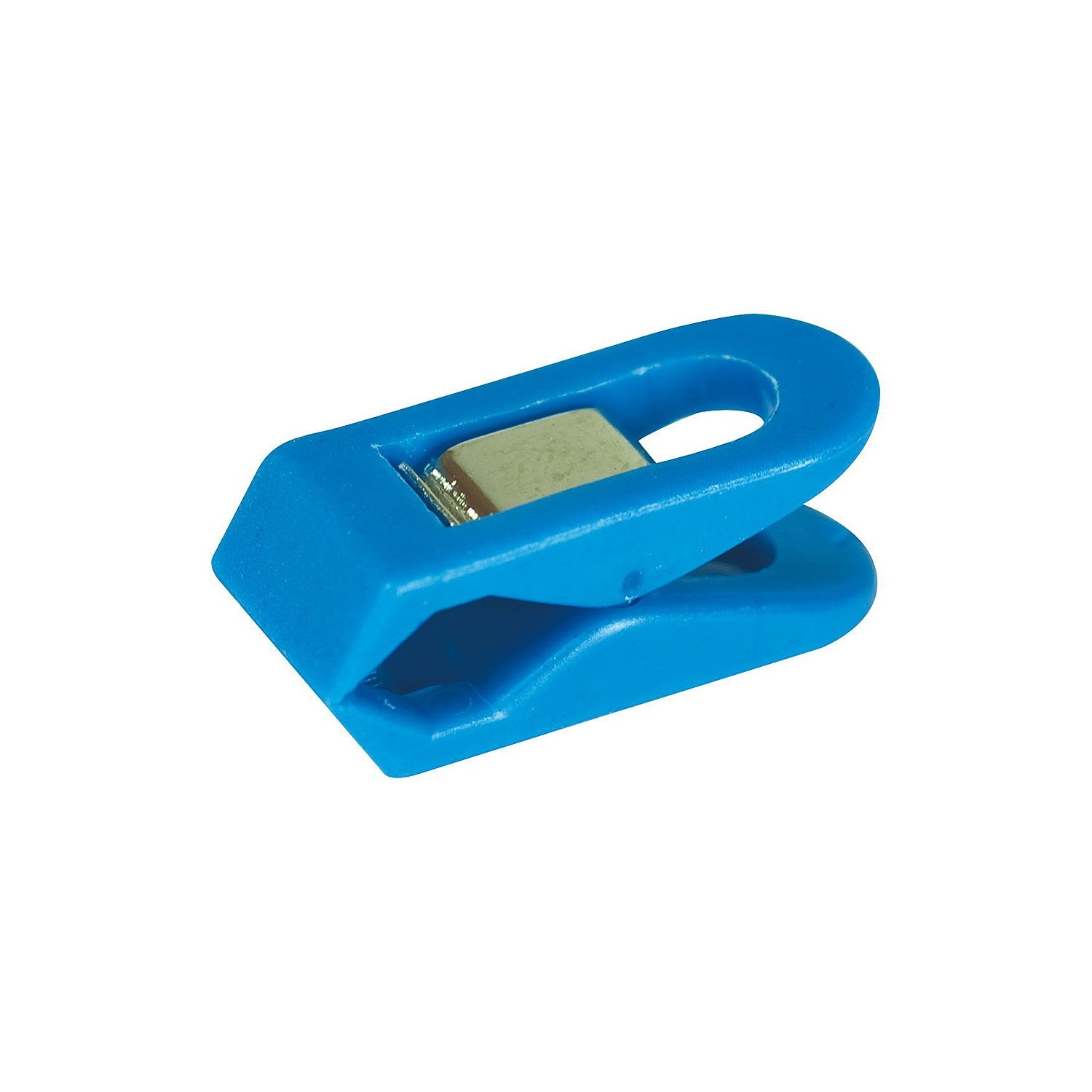 100 Aktenklammern Multi Clip, Kunststoff 25 x 10 mm | blau, Kunststoff|Stahl