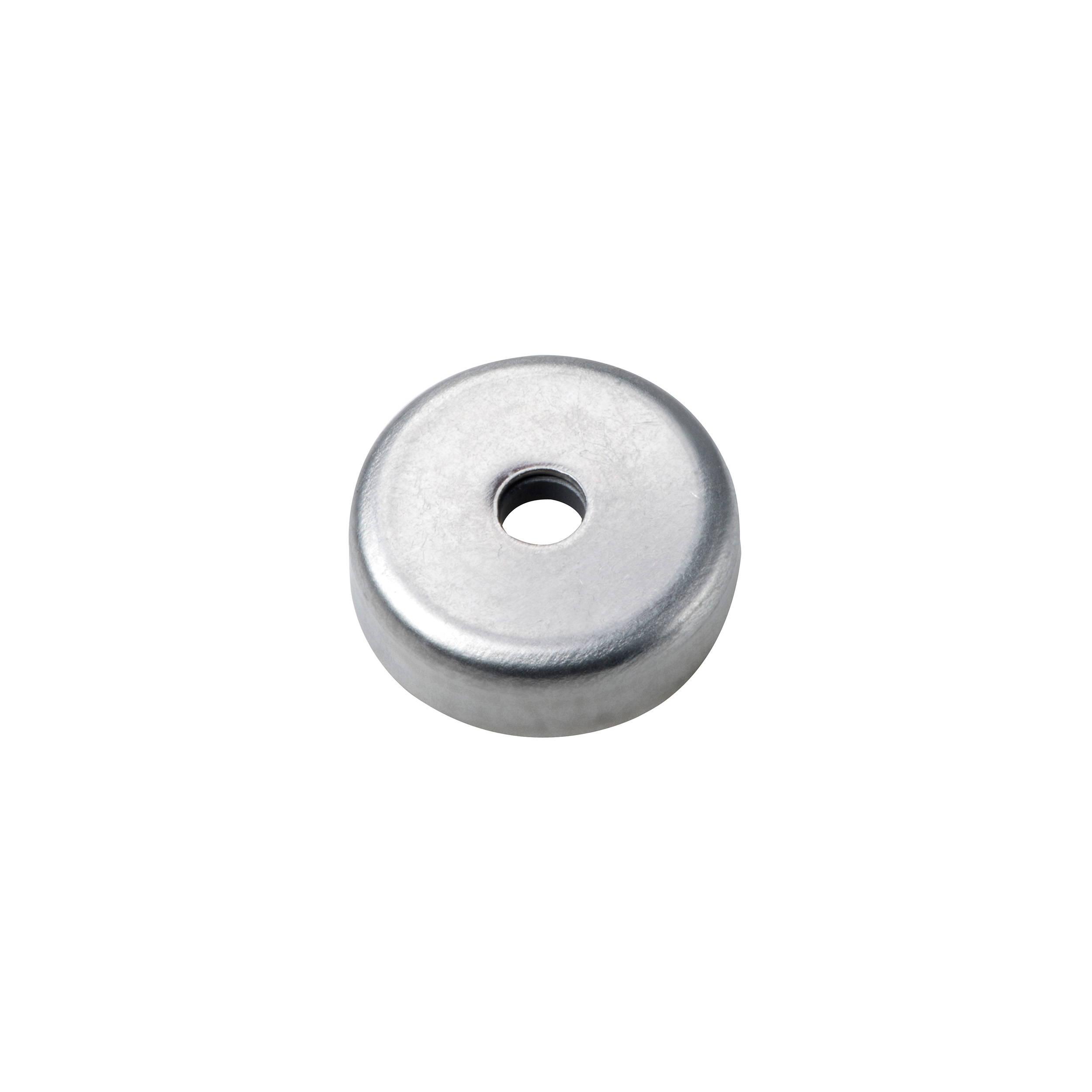 25 Ferrit-Topfmagnete mit Bohrung und Senkung 20 mm | Ferrit|Edelstahl, silber