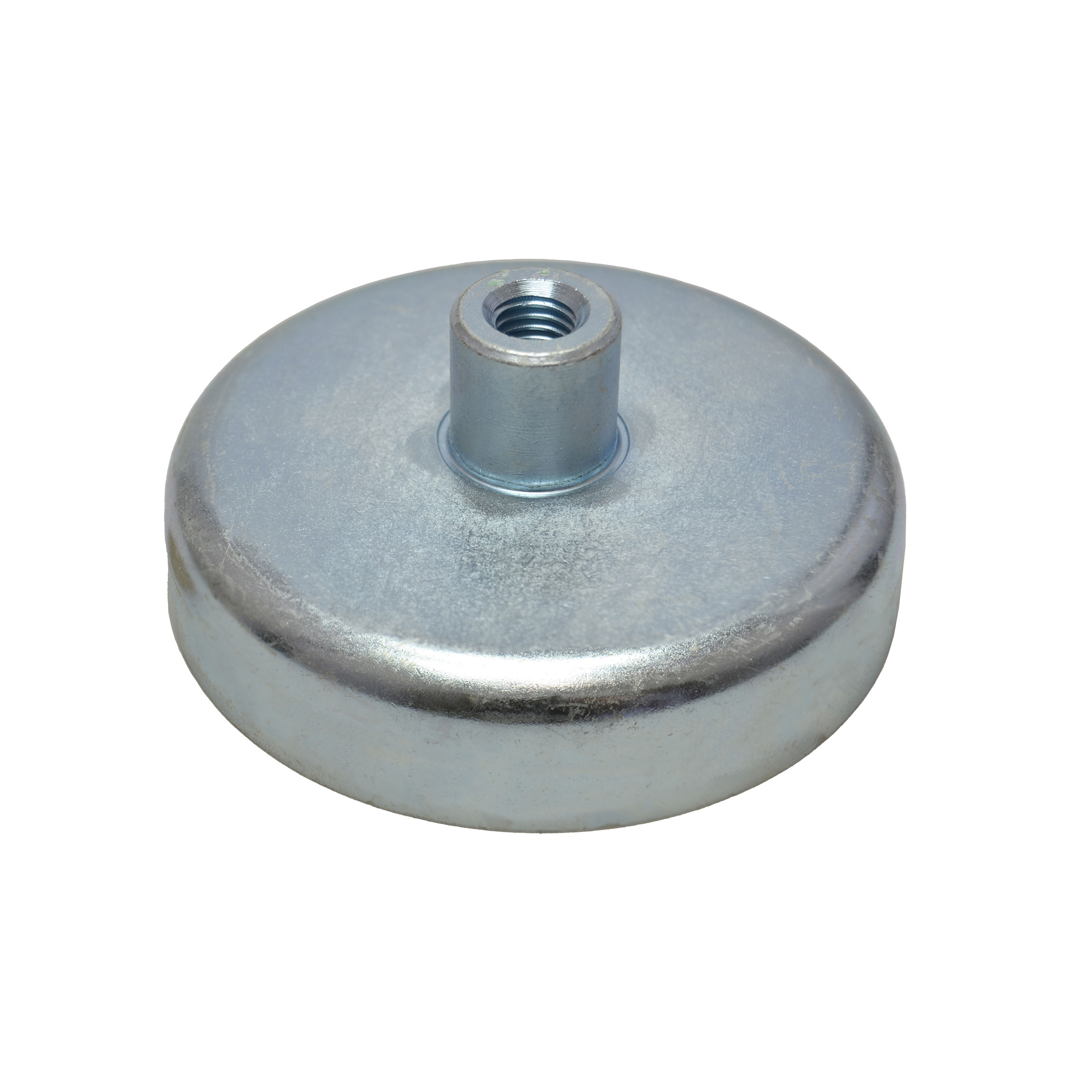 8 Ferrit-Topfmagnete mit Gewindebuchse 50 mm | 18.5 mm | Ferrit|Edelstahl, silber