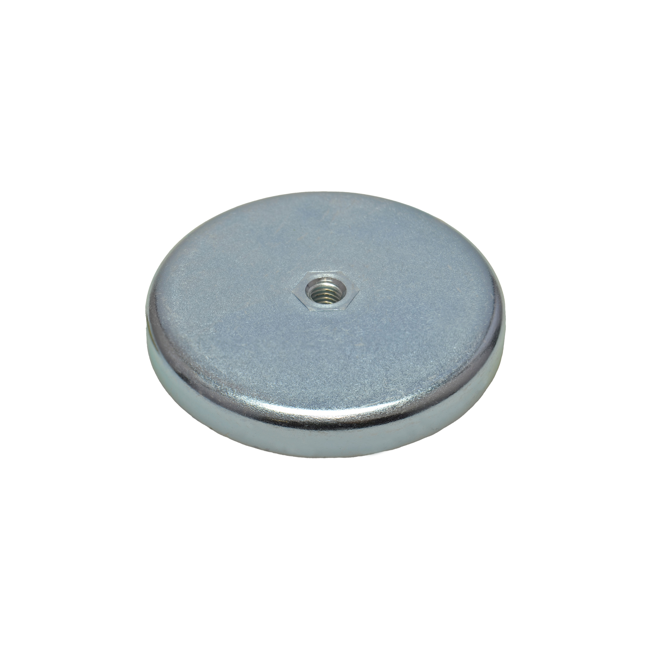 6 Ferrit-Topfmagnete mit Innengewinde 80 mm | M8 | 10 mm, Ferrit|Stahl, silber