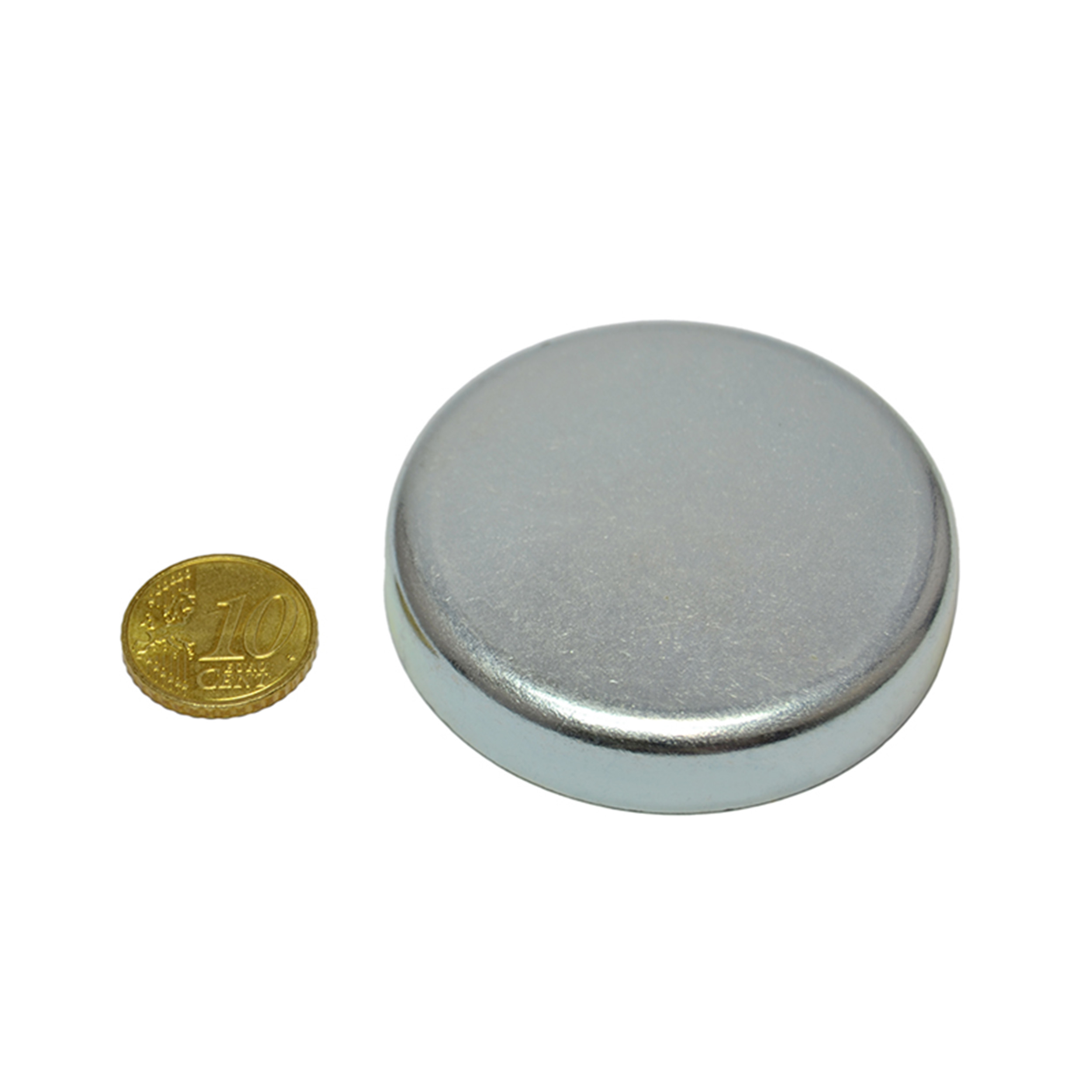 13 Ferrit-Topfmagnete zum Einkleben 57 mm, Ferrit|Stahl, silber