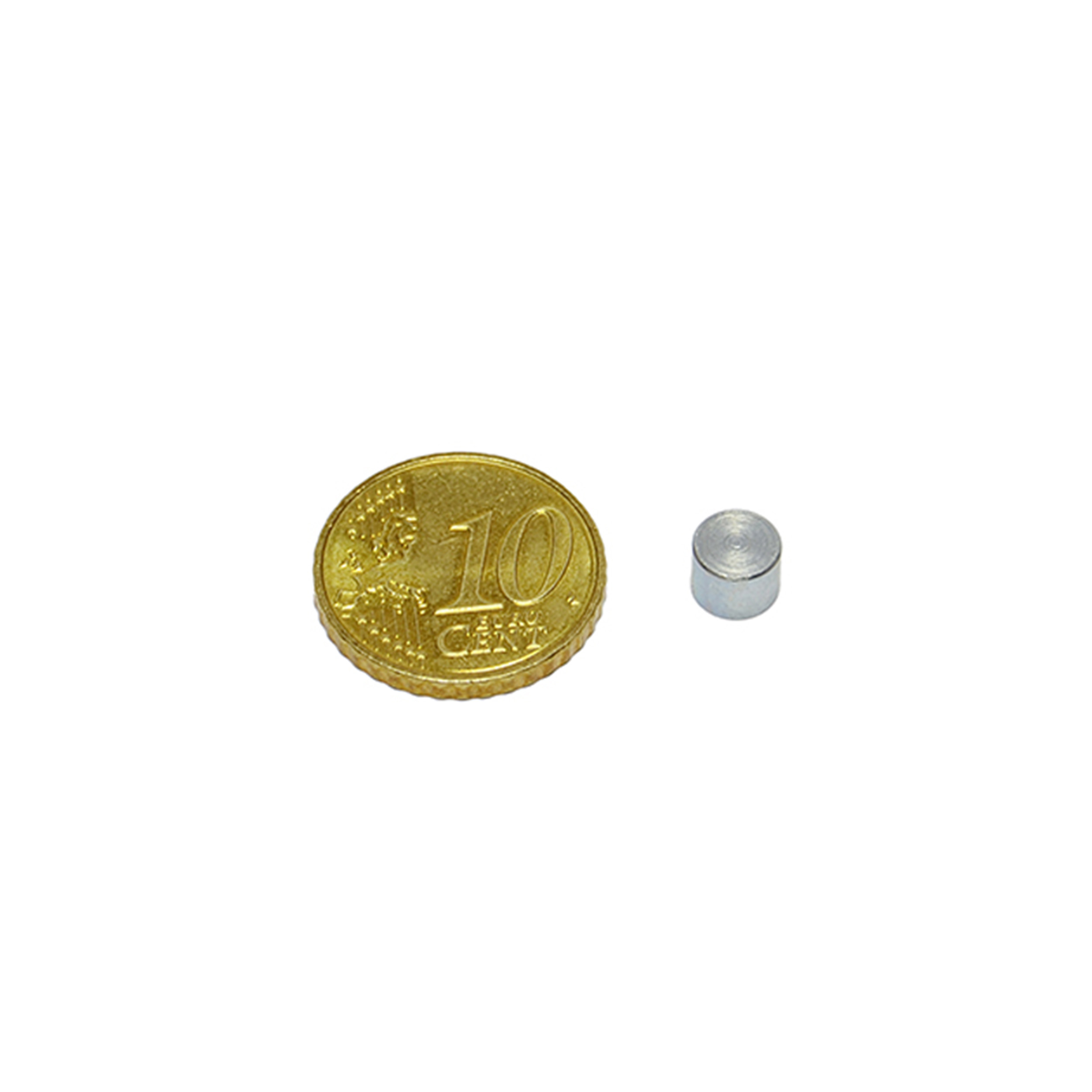 26 SmCo-Topfmagnete zum Einkleben 6 mm, SmCo|Stahl, silber