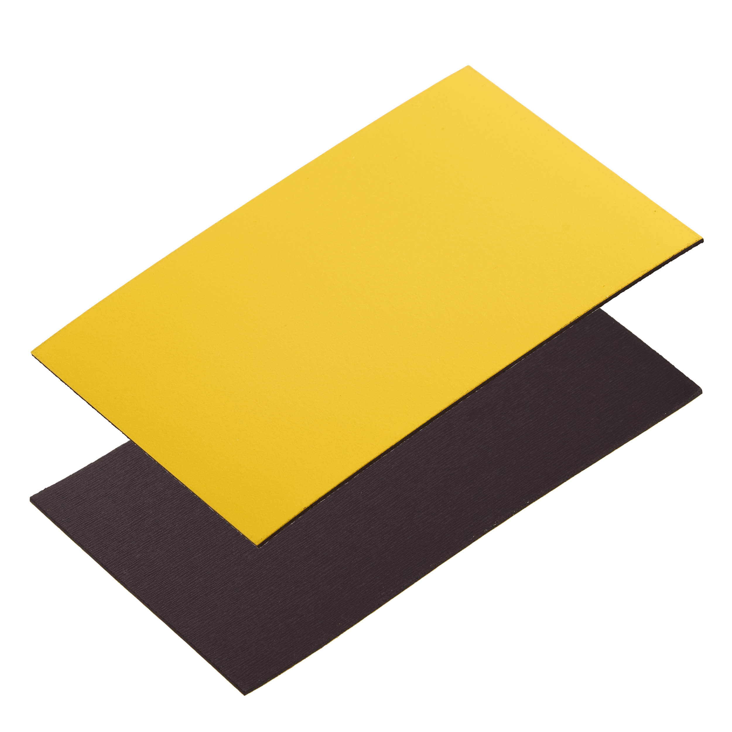 100 Magnetetiketten beschreibbar 50 x 80 mm | gelb, Ferrit|PVC