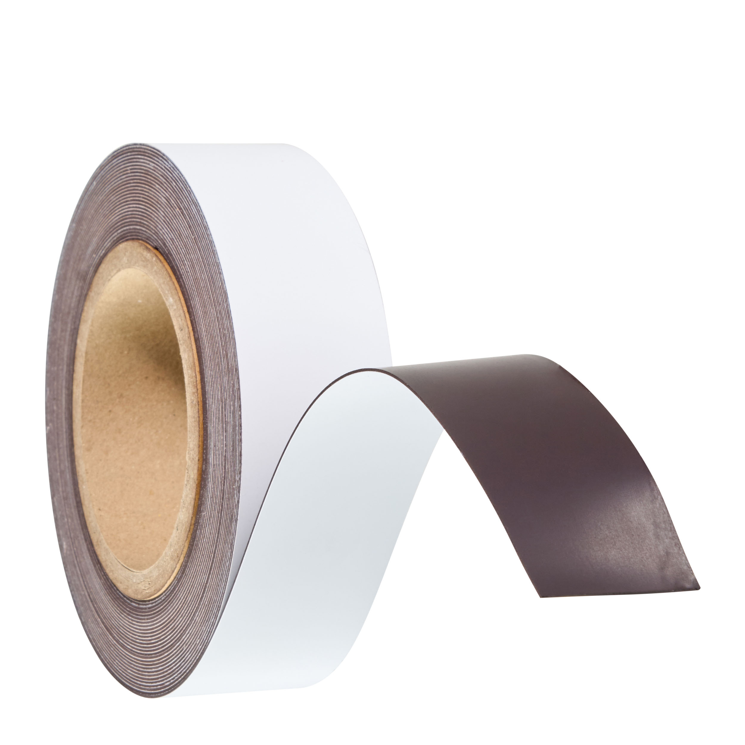 Magnetband farbig 40 mm | weiß | 10 m | 0.85 mm, Ferrit|PVC