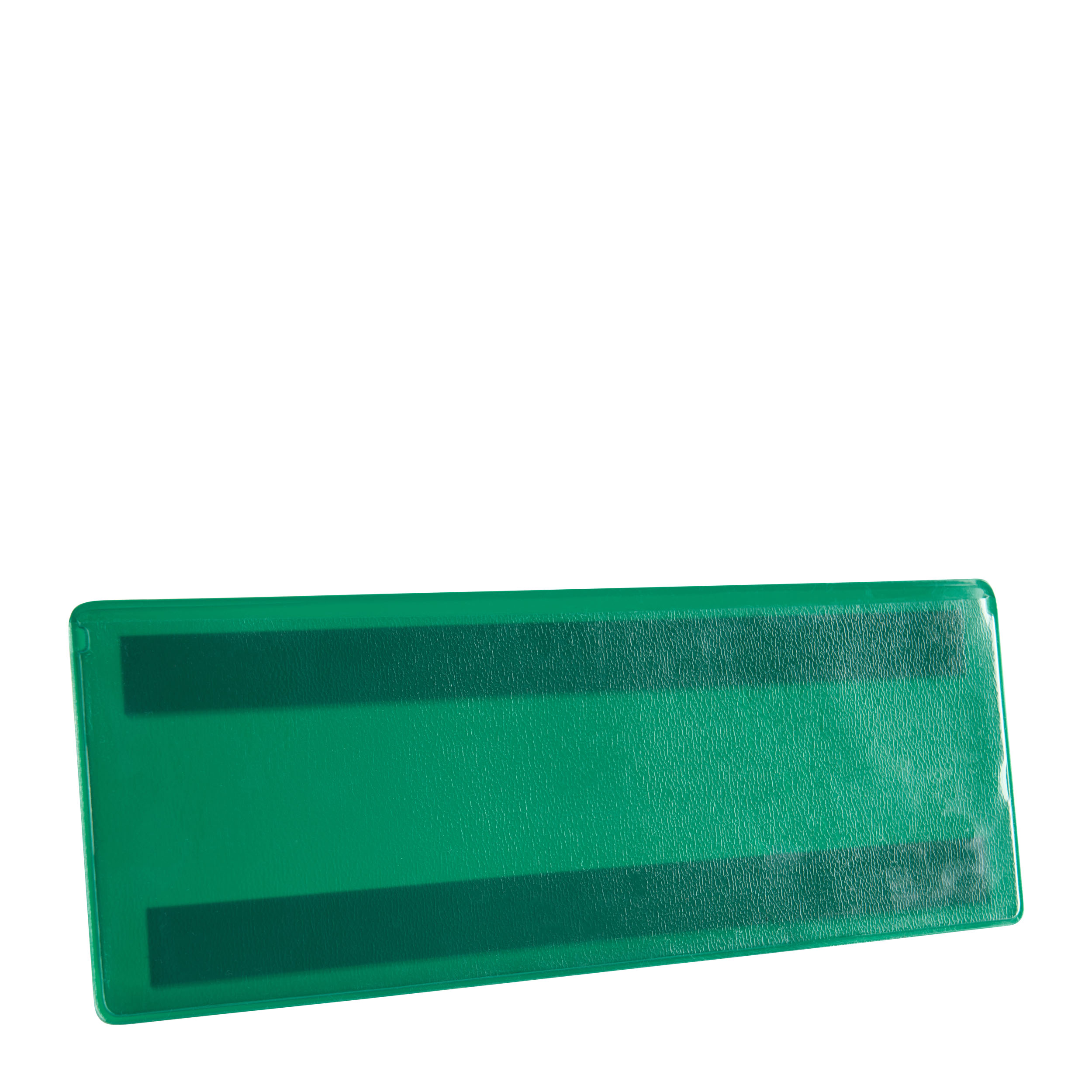 10 Etikettentaschen magnetisch 220 x 80 mm | grün, PVC