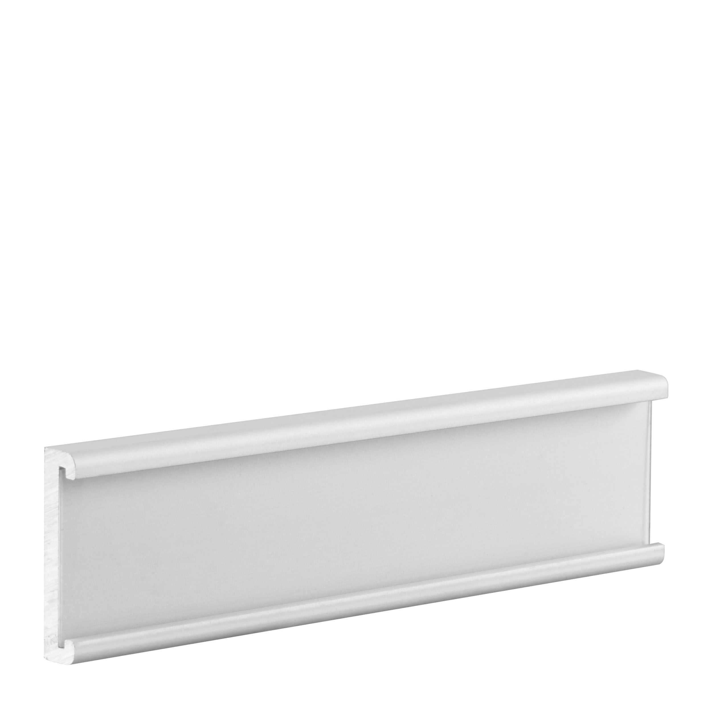 10 Regalschild, 75x20 mm, Aluminum, silber, selbstklebend (3M) 75 x 17 mm, Aluminium