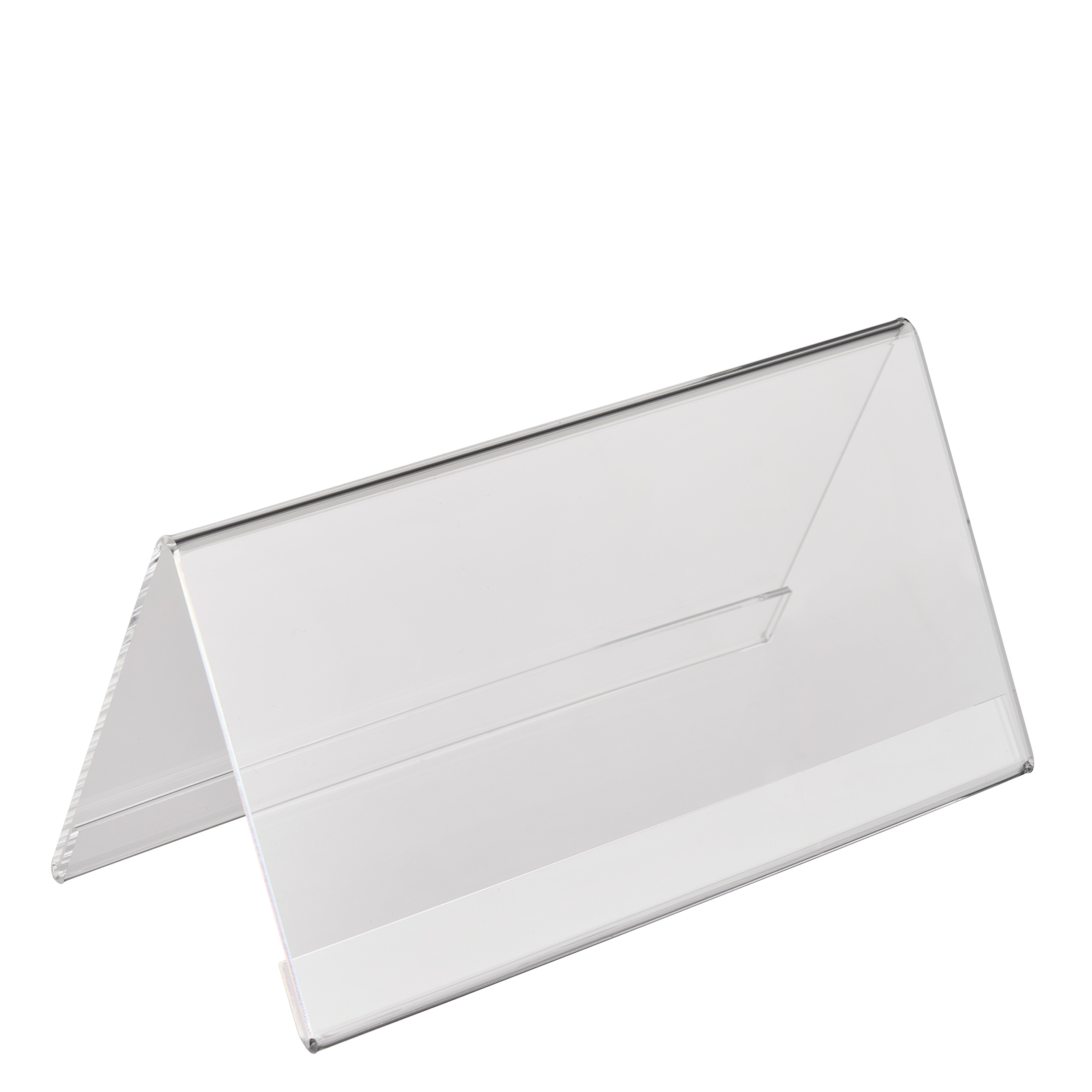 Tischnamensschilder, Acryl 200 x 100 mm | Querformat, Acryl (PMMA), transparent