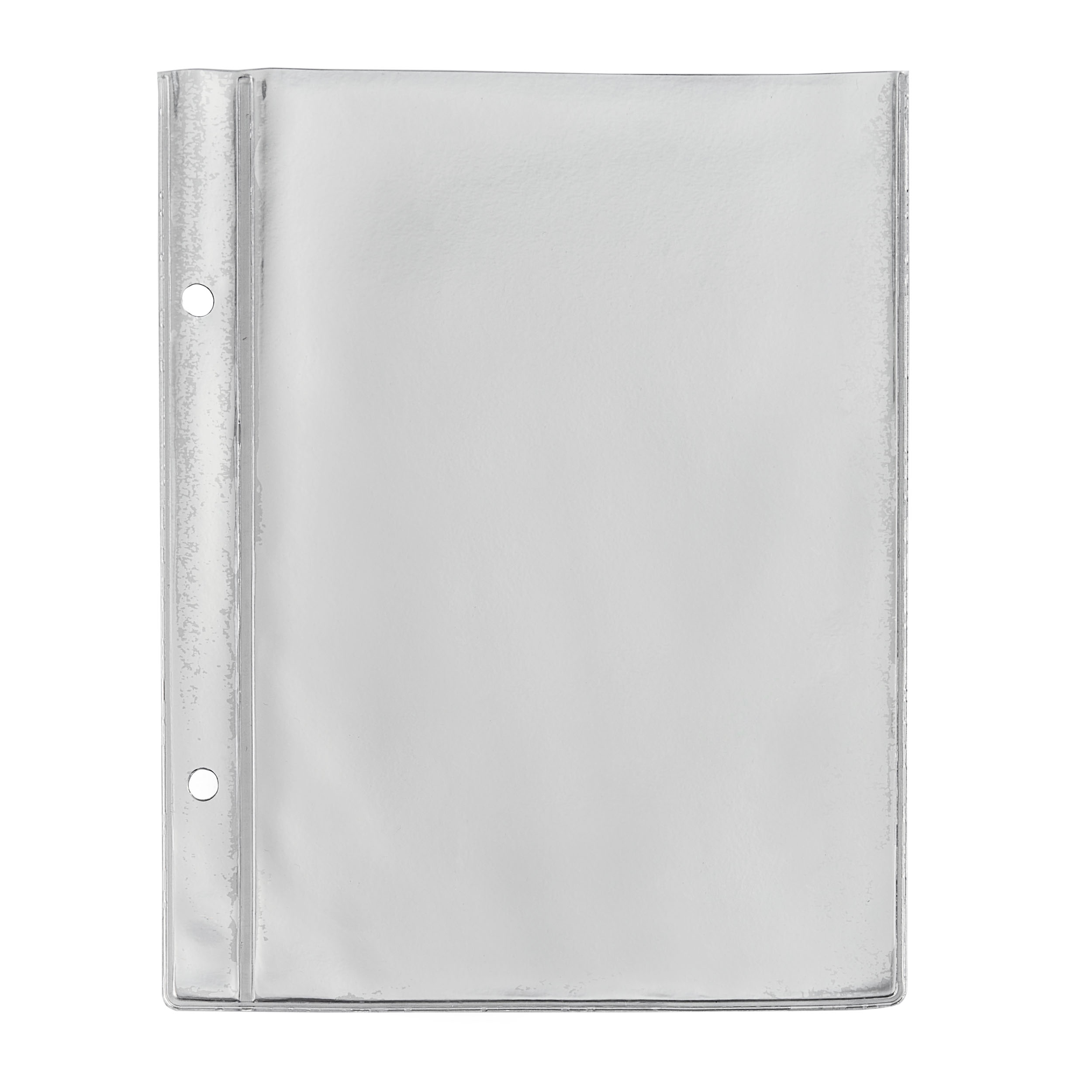 100 Prospekthüllen A6, mit Lochung, glasklar, Weich-PVC, transparent