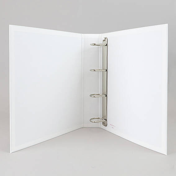 Präsentationsringbuch A4 weiß | 4-D-Ring-Mechanik | Pappe|PP | 40 mm