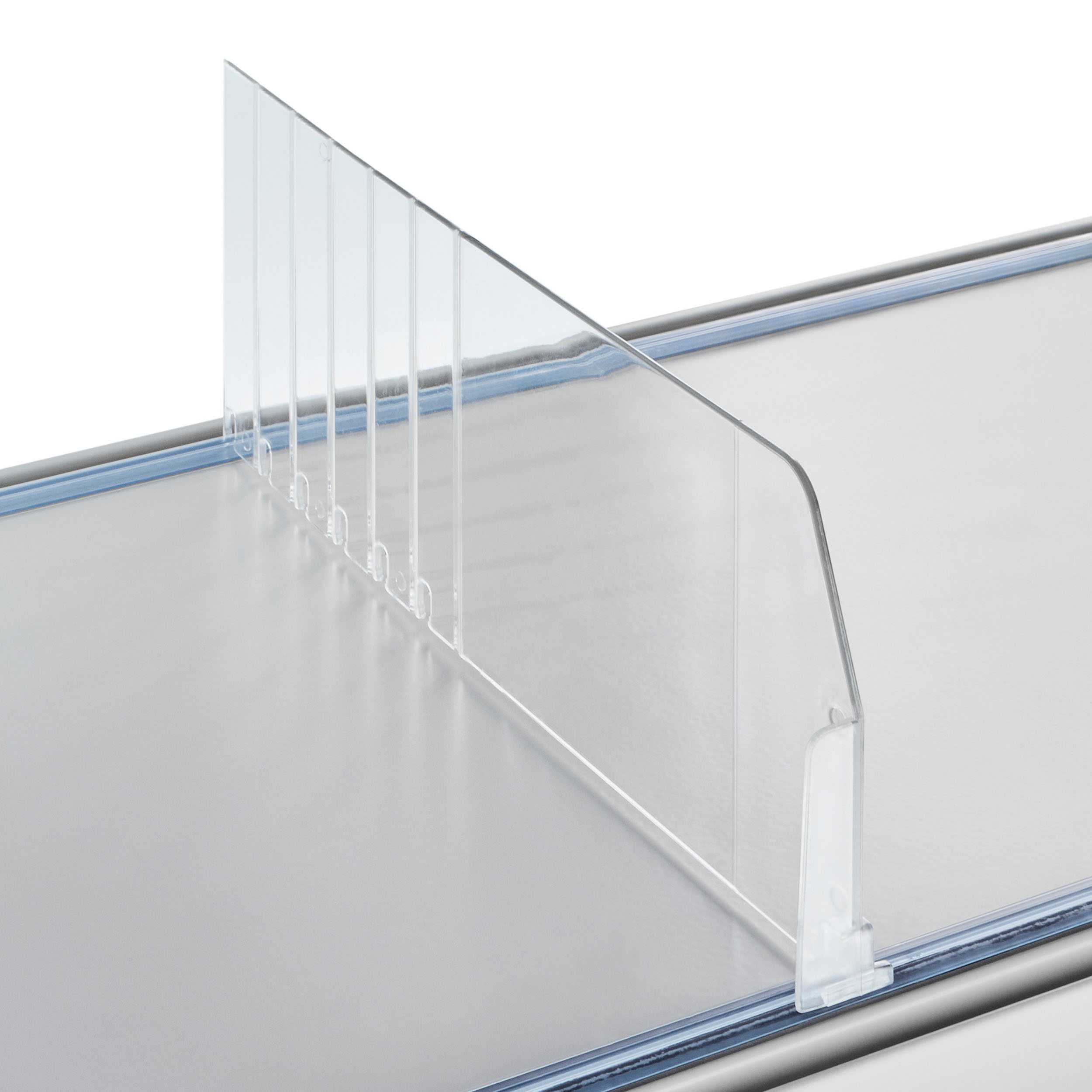 Fachteiler "Flexible" mit Rechtsanschlag, transparent 120 mm, PC