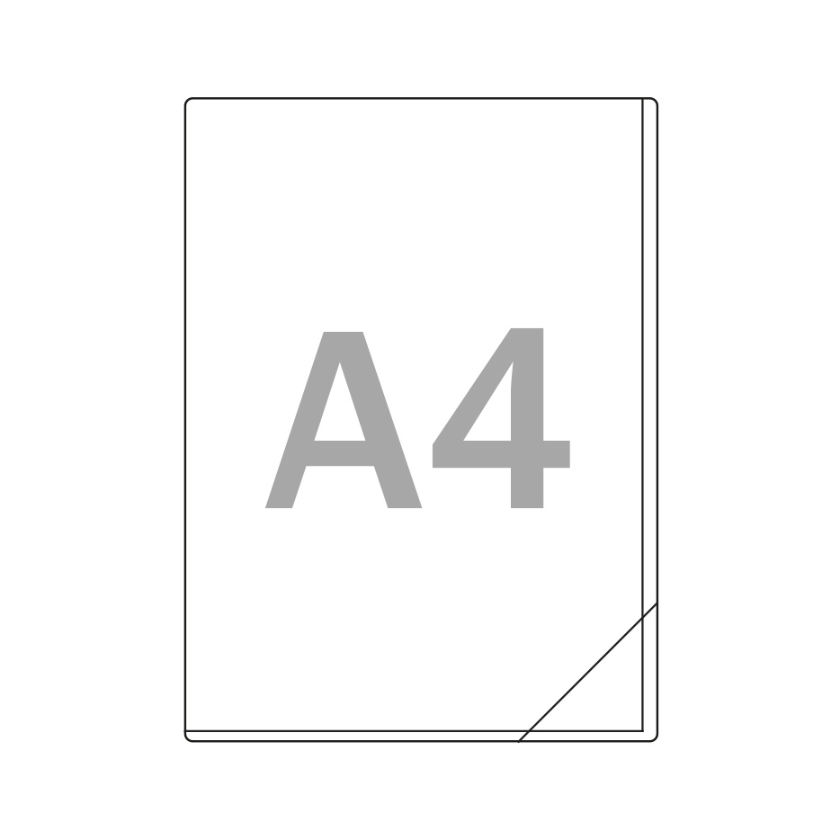 100 Rechtecktaschen, selbstklebend A4 | Schmal- und Breitseite (Quickload) | ohne Füllhöhe | Hart-PVC, transparent