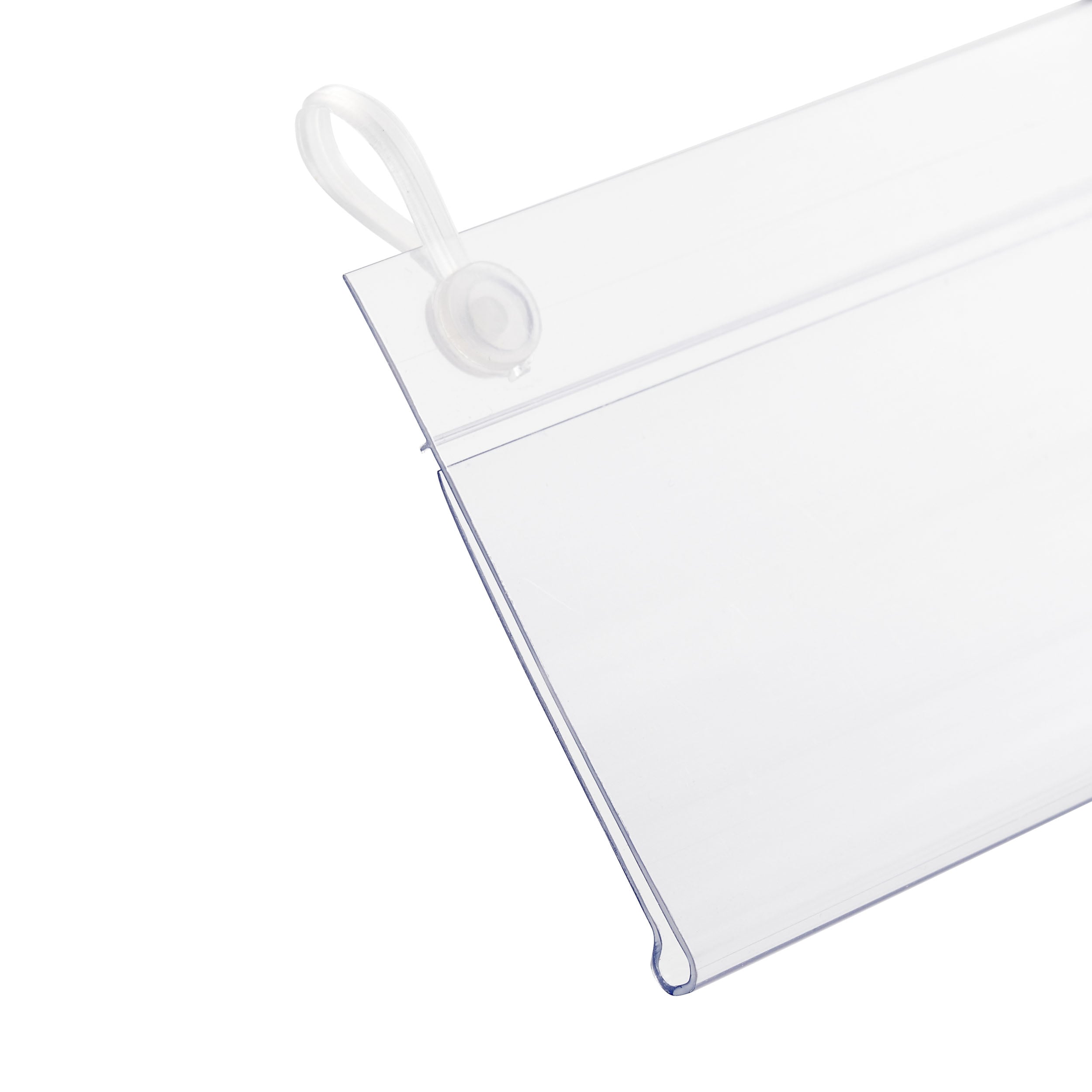 Scannerschiene DBH für Drahtkörbe, Drahtschütten und Drahtböden 980 mm, PVC, transparent