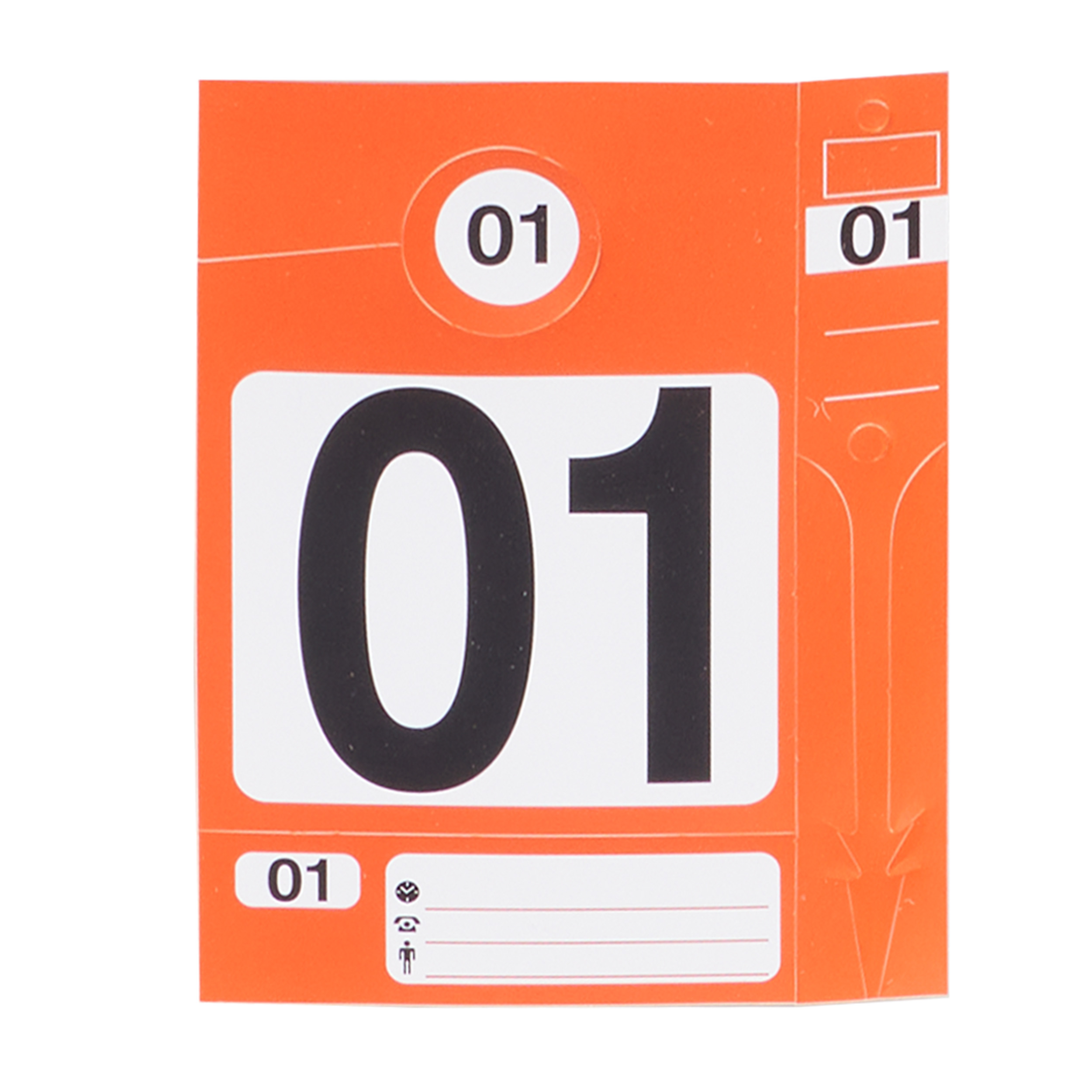 1 Set - Leitzahl Set orange, Kunststoff