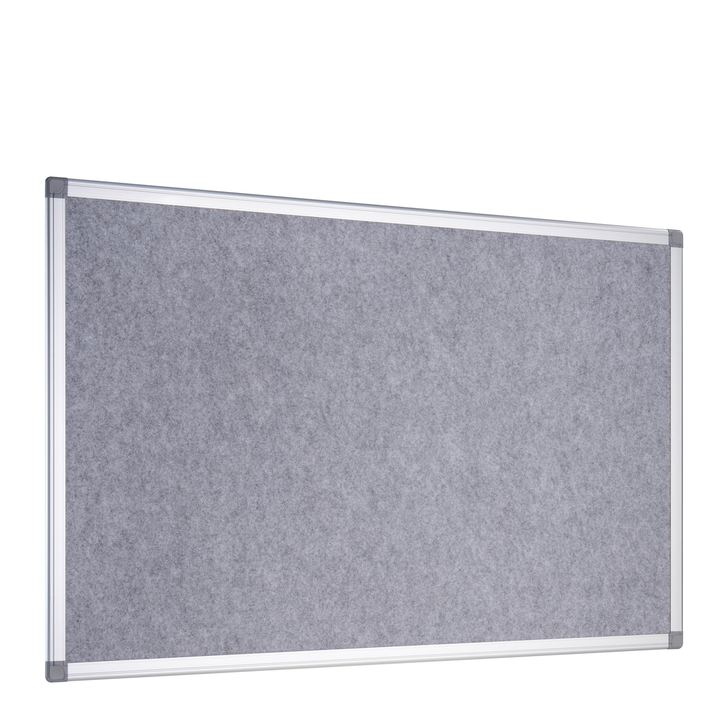 Pinnwand Filz mit Aluminiumrahmen, 60 x 90 cm grau, Filz|Aluminium