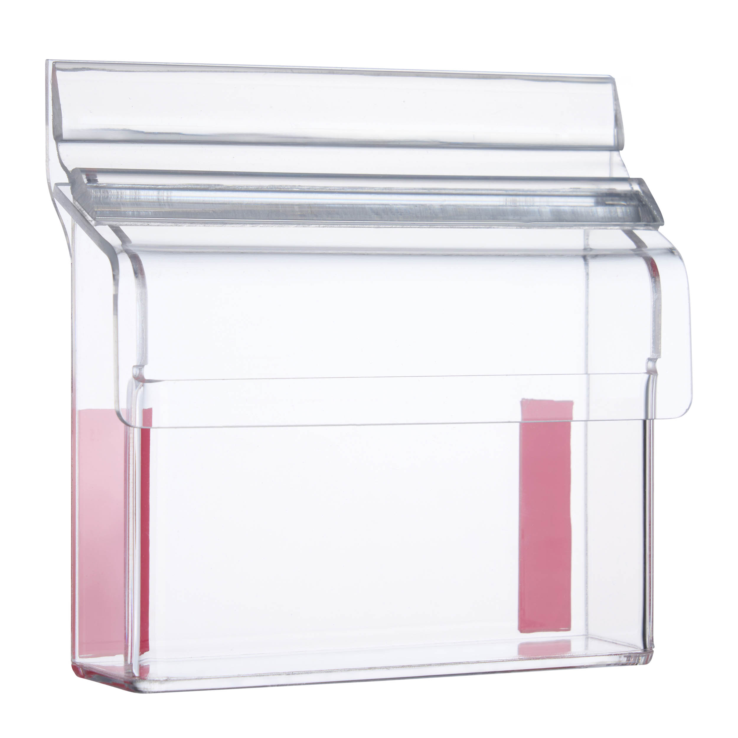 Visitenkartenhalter outdoor mit Deckel, Acryl (PMMA), transparent