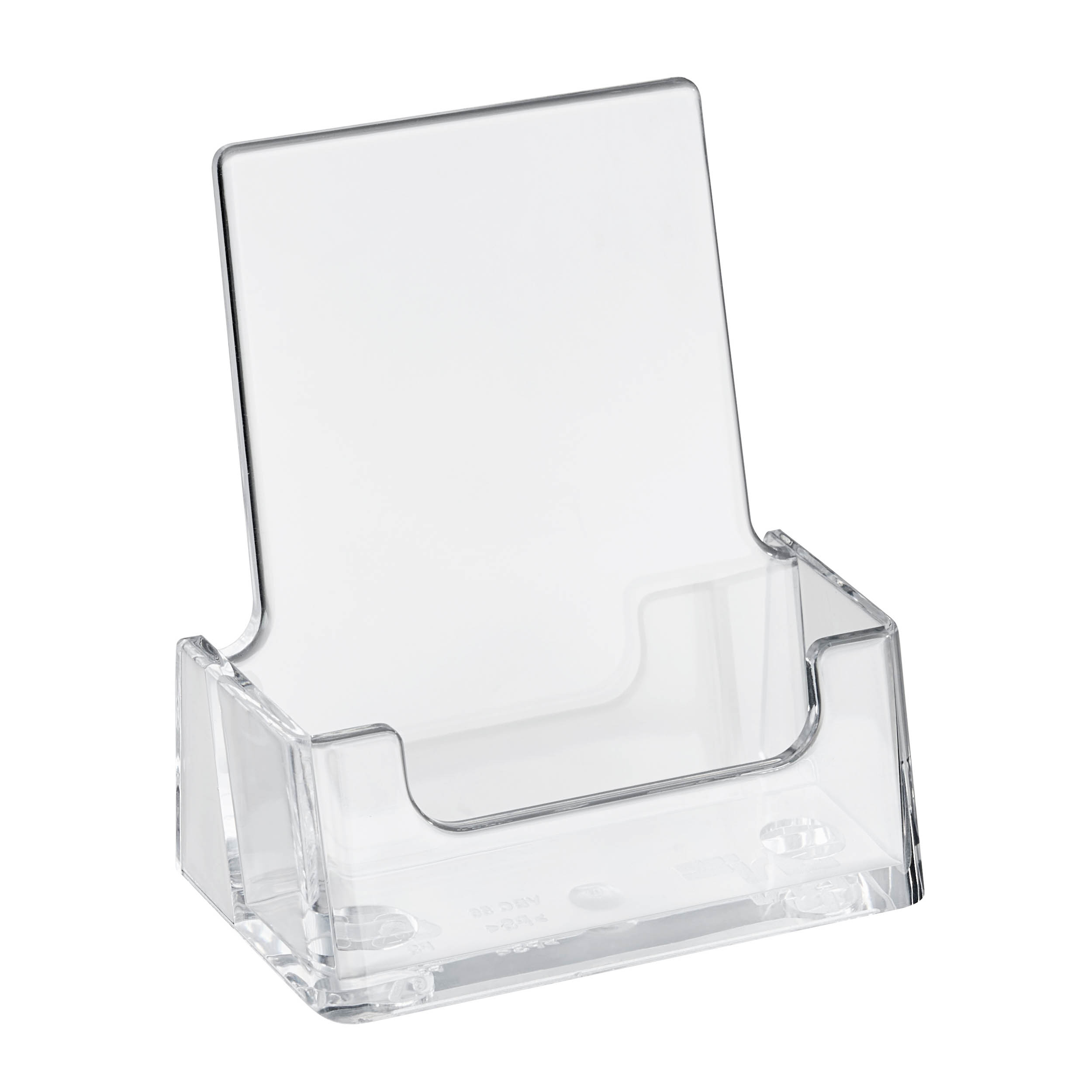 Visitenkartenhalter, 1 Fach, Hochformat, Polystyrol, PS, transparent