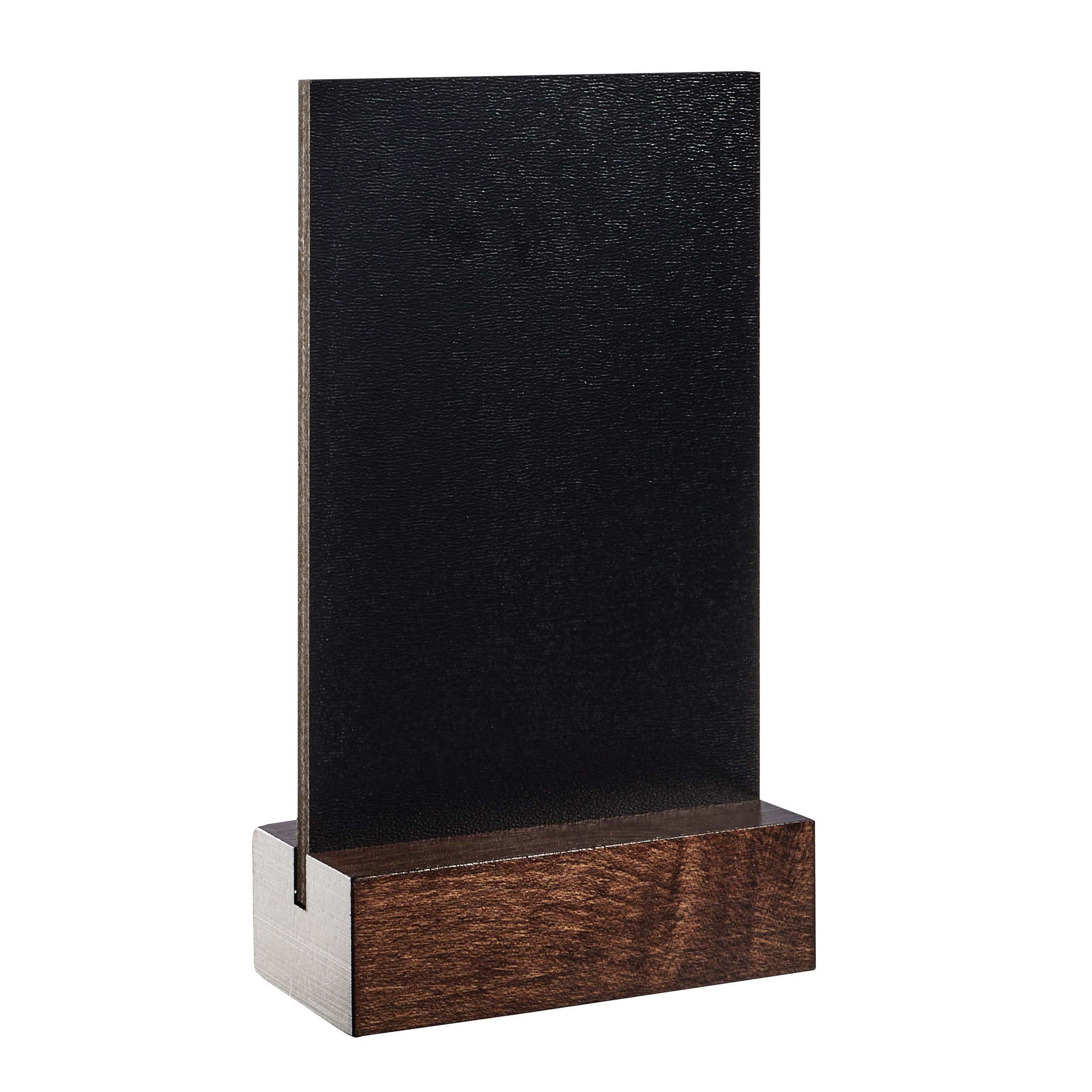 Tischaufsteller Kreidetafel schwarz|dunkelbraun | A6 - 105 x 148 mm, Kiefernholz