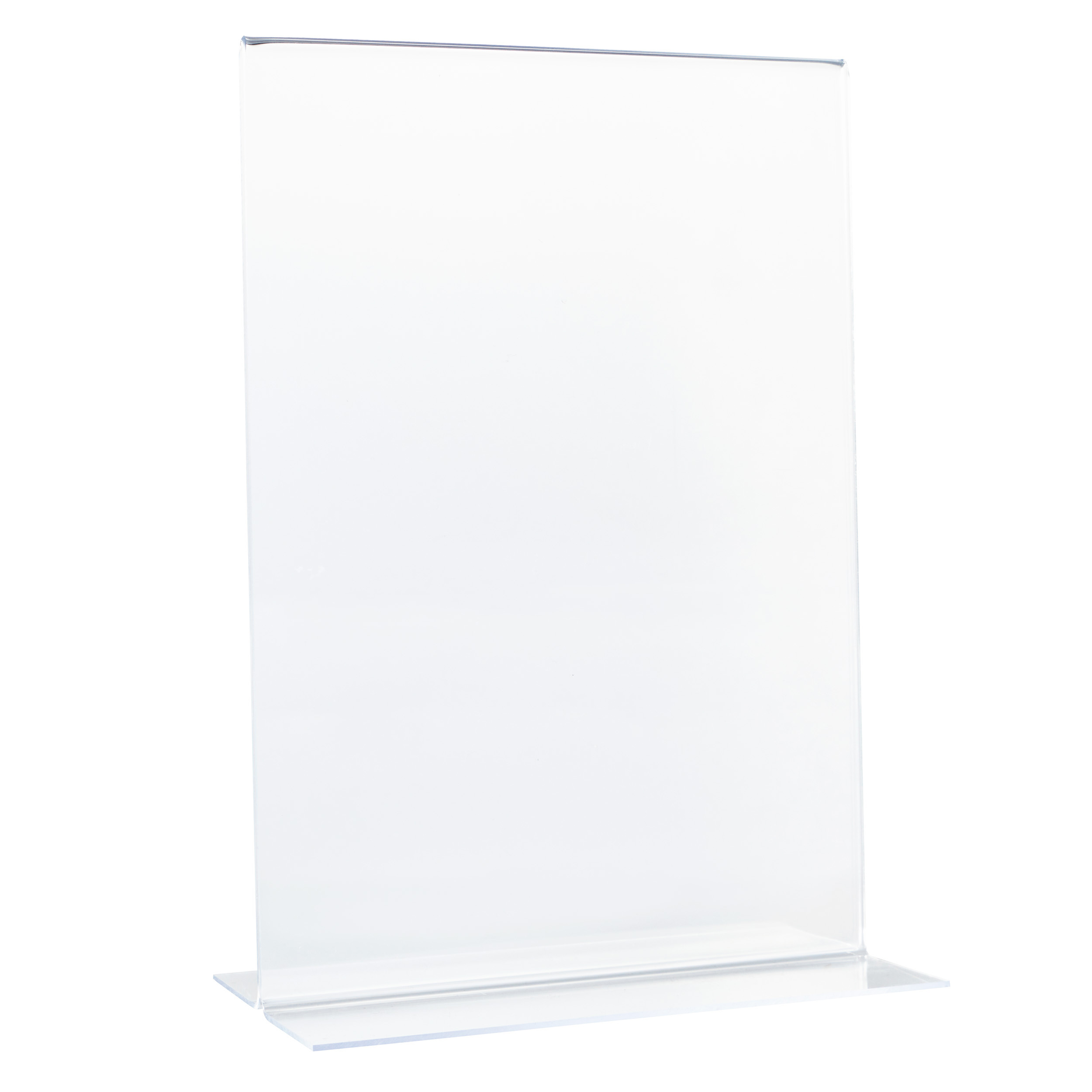 T-Aufsteller, für Inhalt DIN A5, Hochformat, Acryl, transparent, Acryl (PMMA)