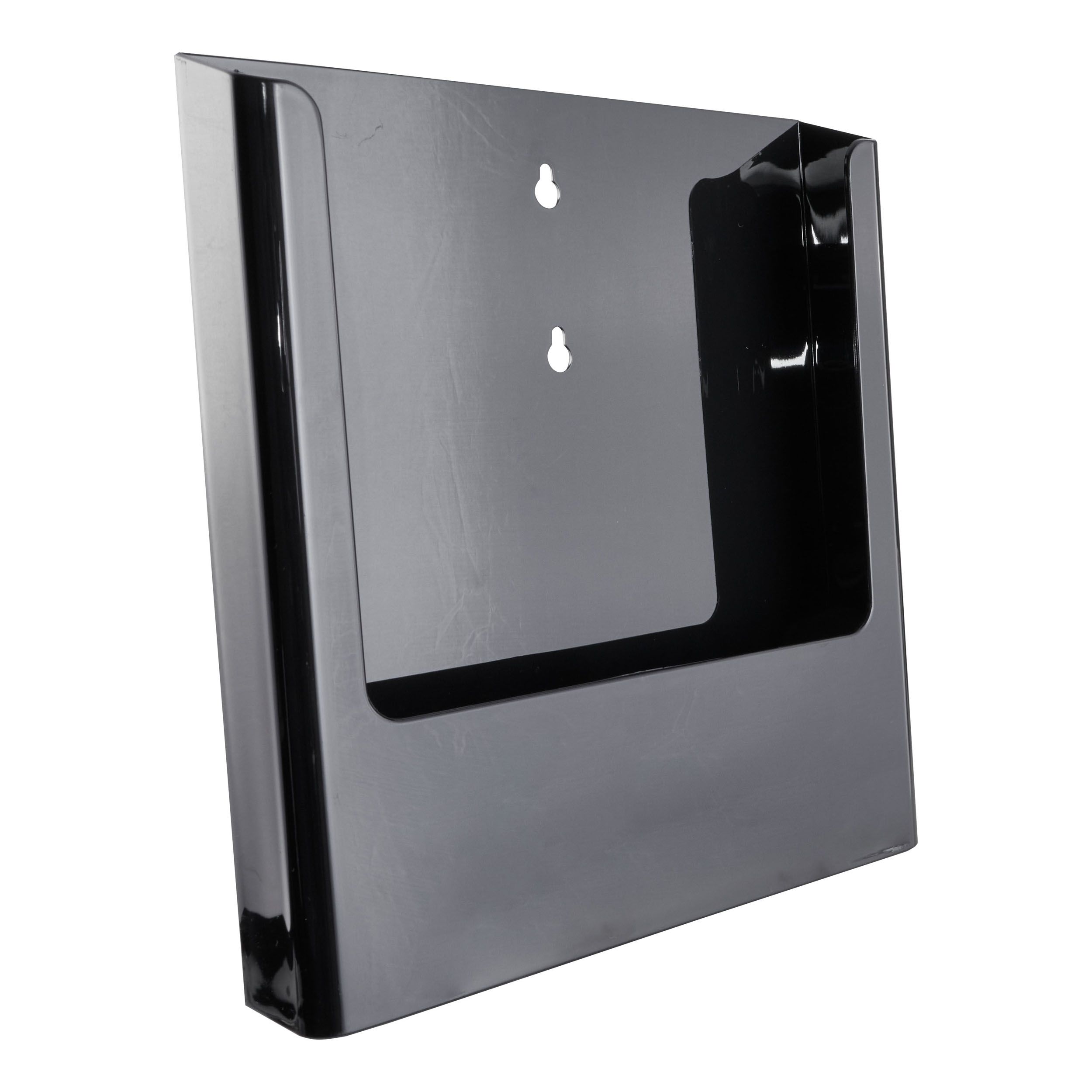 Wandprospekthalter, Polystyrol, transparent PTXD, 1 x A4 | schwarz, PS