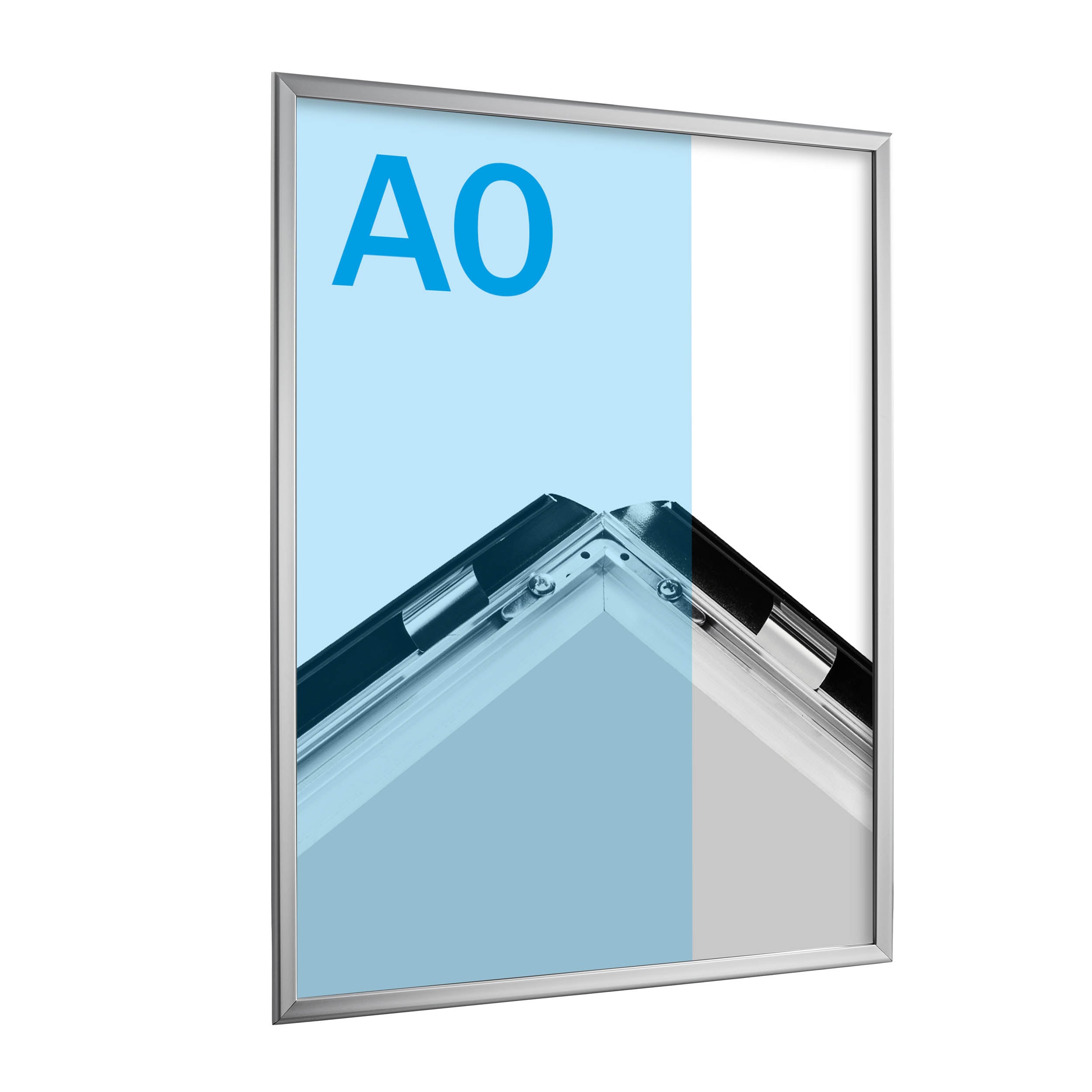 10 Klapprahmen A0 Standard silber | Gehrung | 32 mm, Aluminium