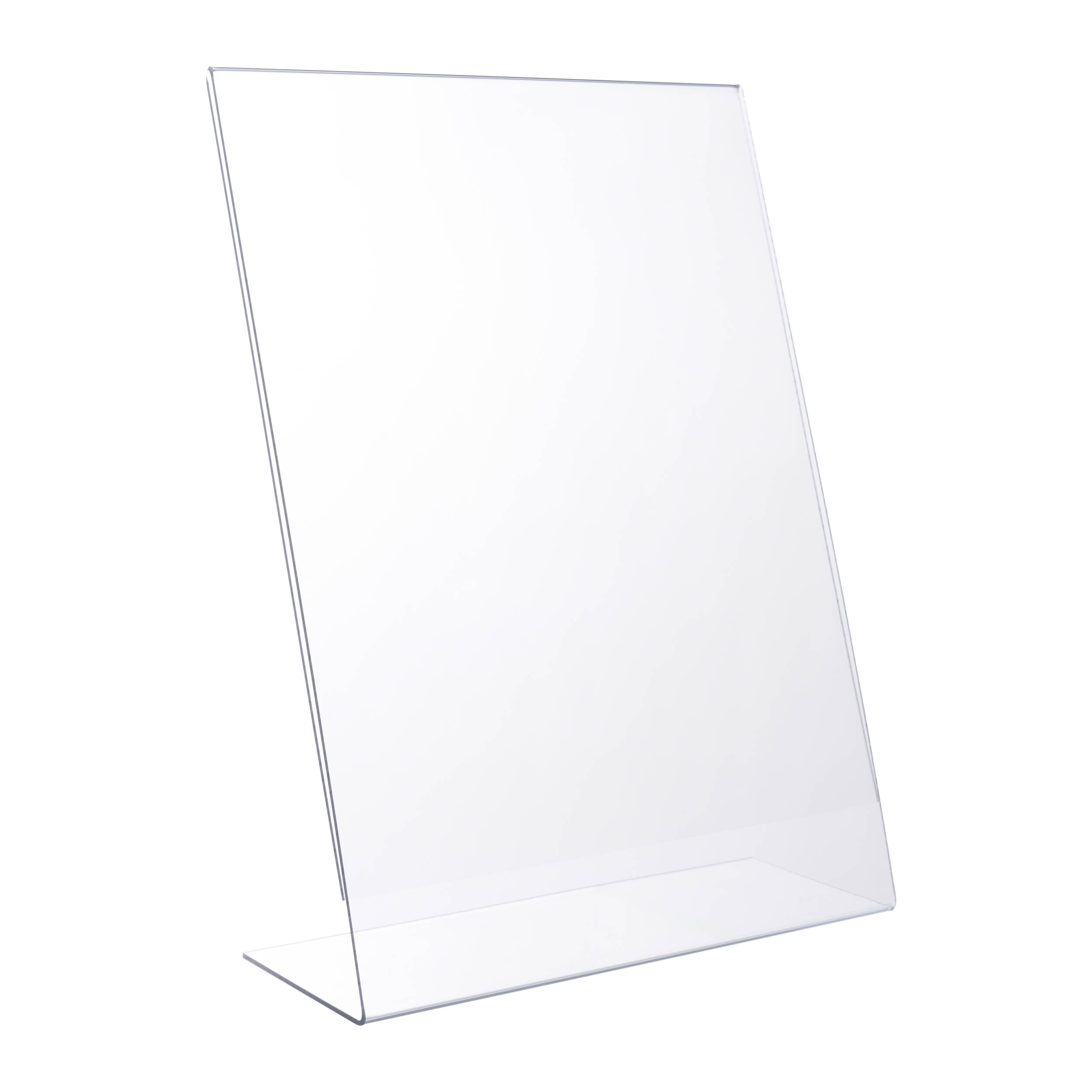 L-Aufsteller, Hochformat, bruchfest, PET A3, transparent