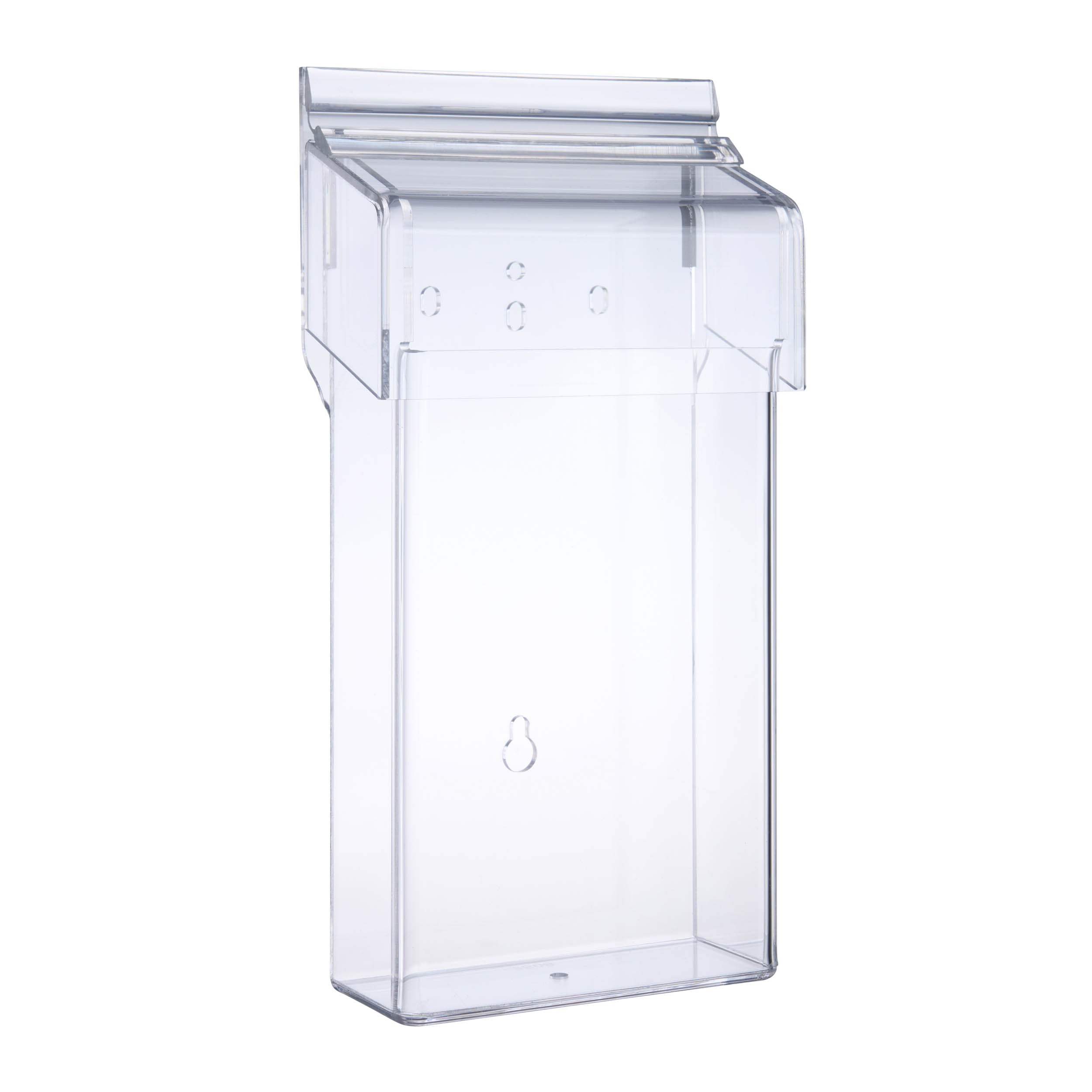 Flyerbox outdoor mit Deckel 1/3 A4, Acryl (PMMA), transparent
