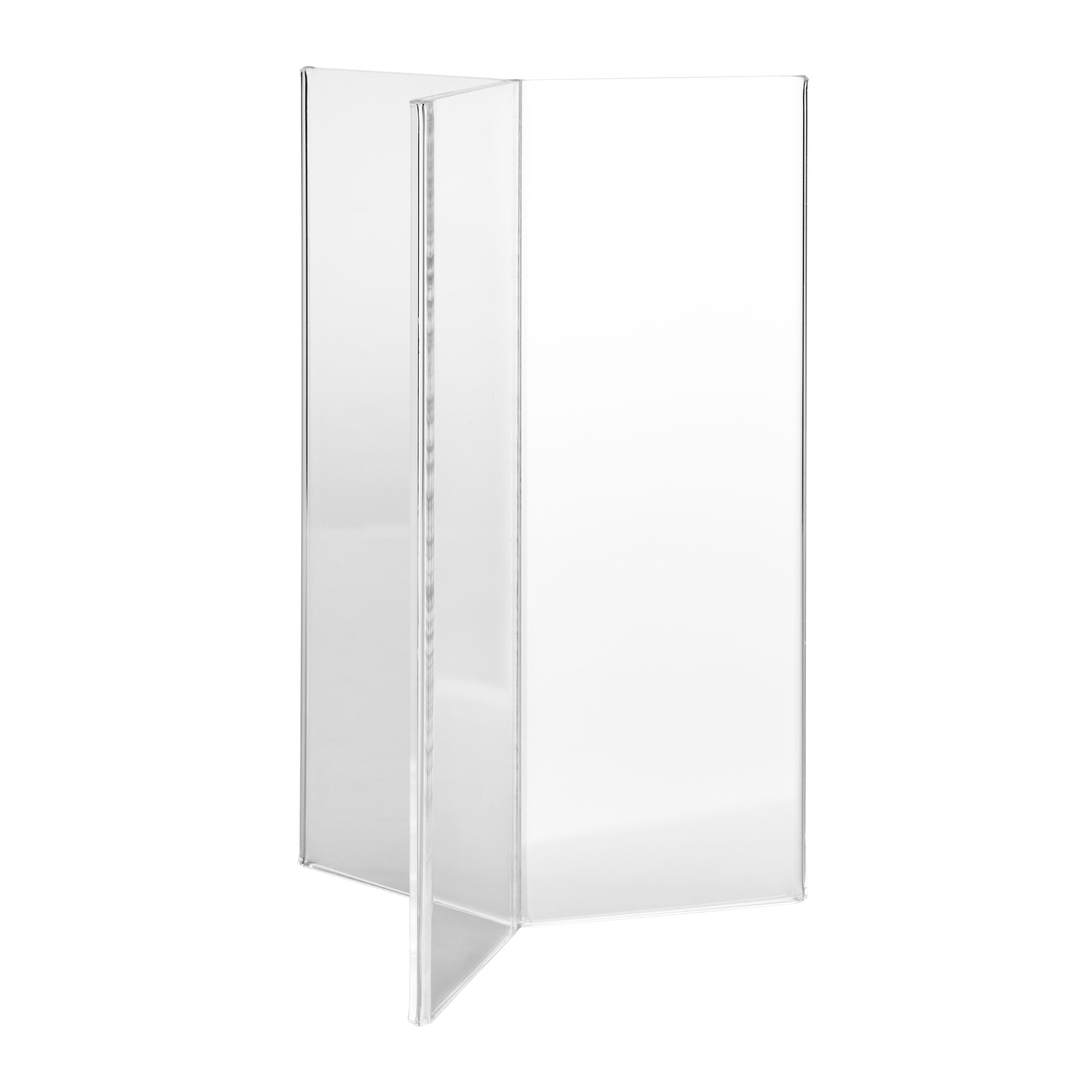 Speisekartenhalter, Acryl, sternförmig 1/2 A6, Acryl (PMMA), transparent