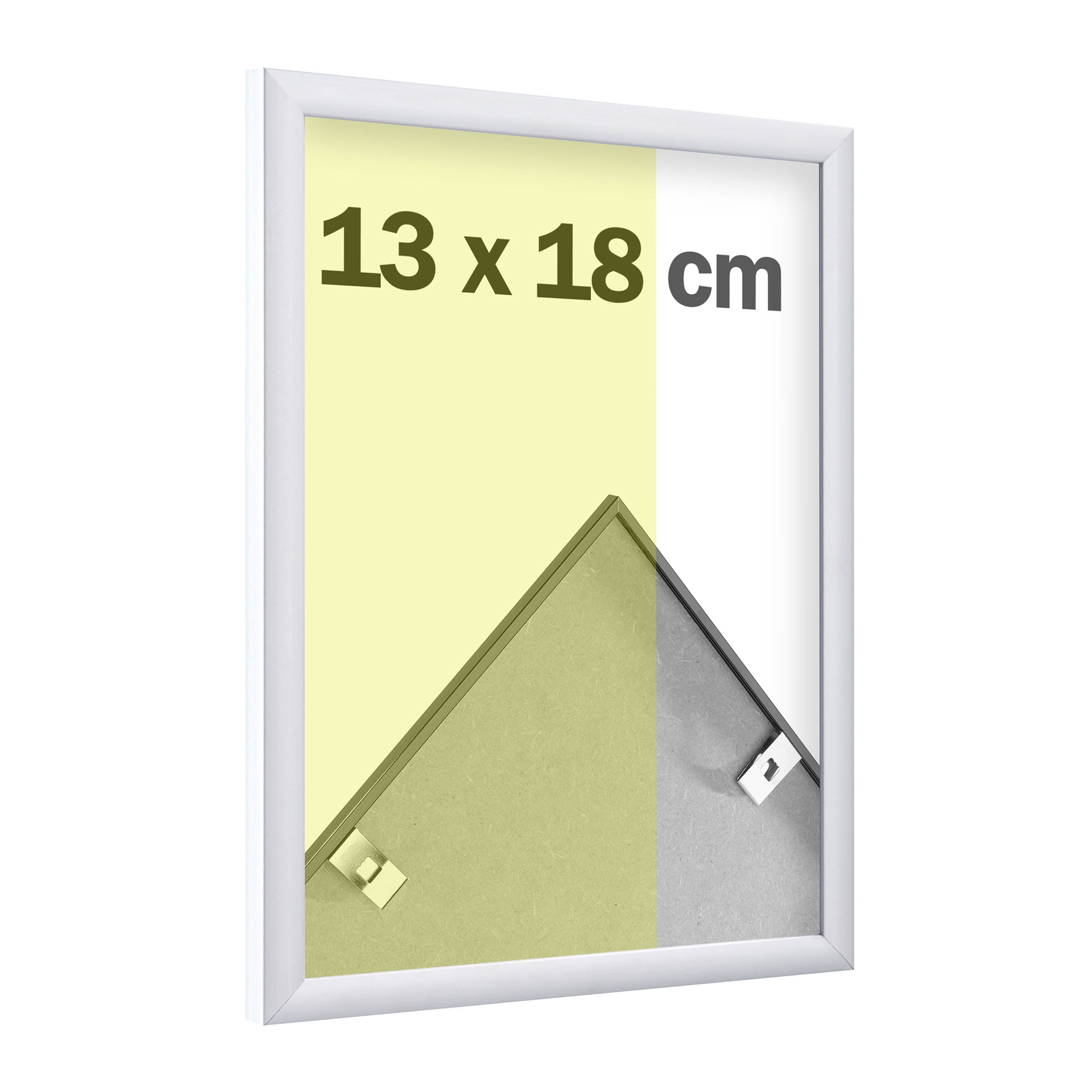 Alu-Bilderrahmen, Styrol klar 13 x 18 cm | silber | matt, Aluminium|PS|MDF